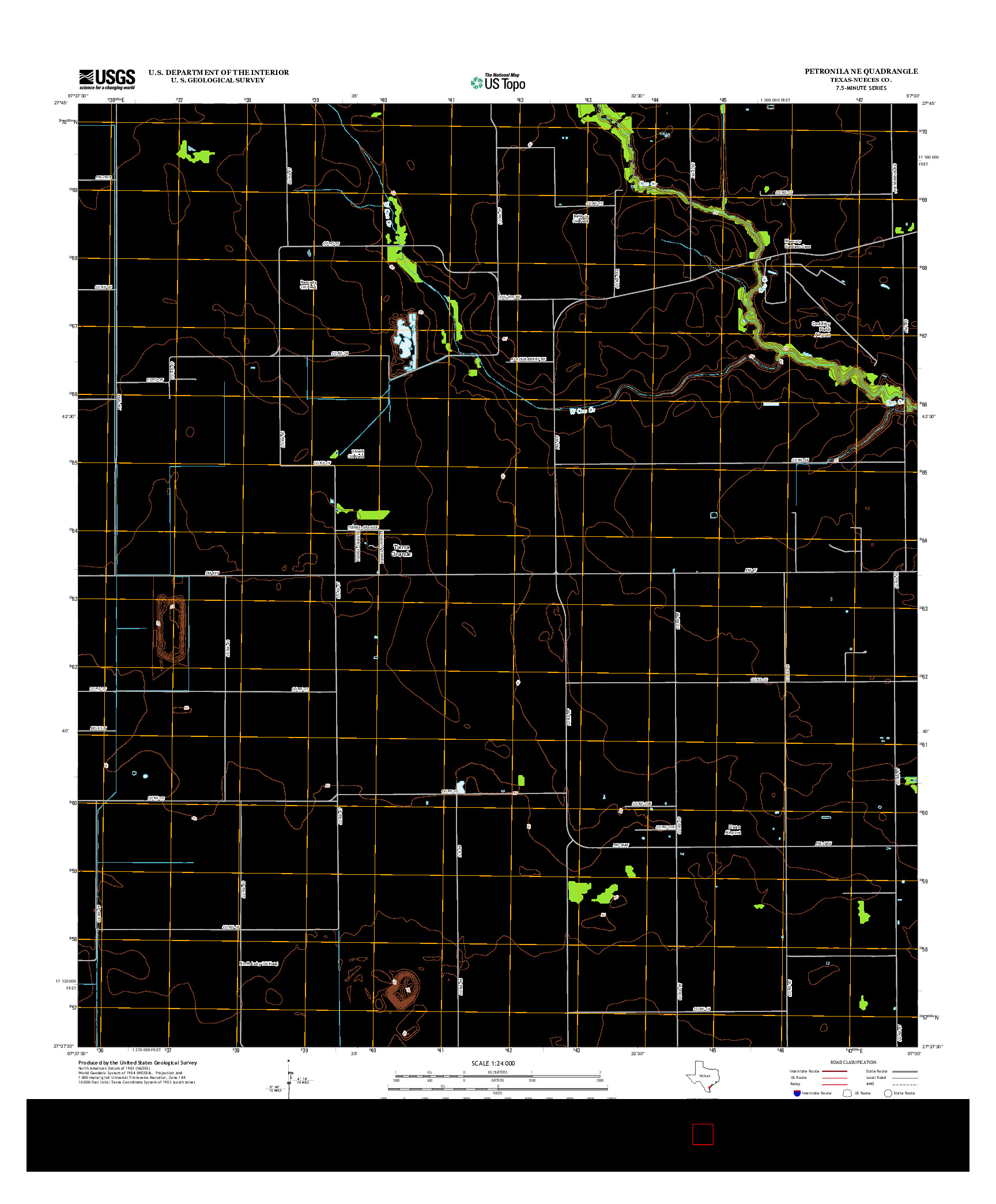 USGS US TOPO 7.5-MINUTE MAP FOR PETRONILA NE, TX 2013