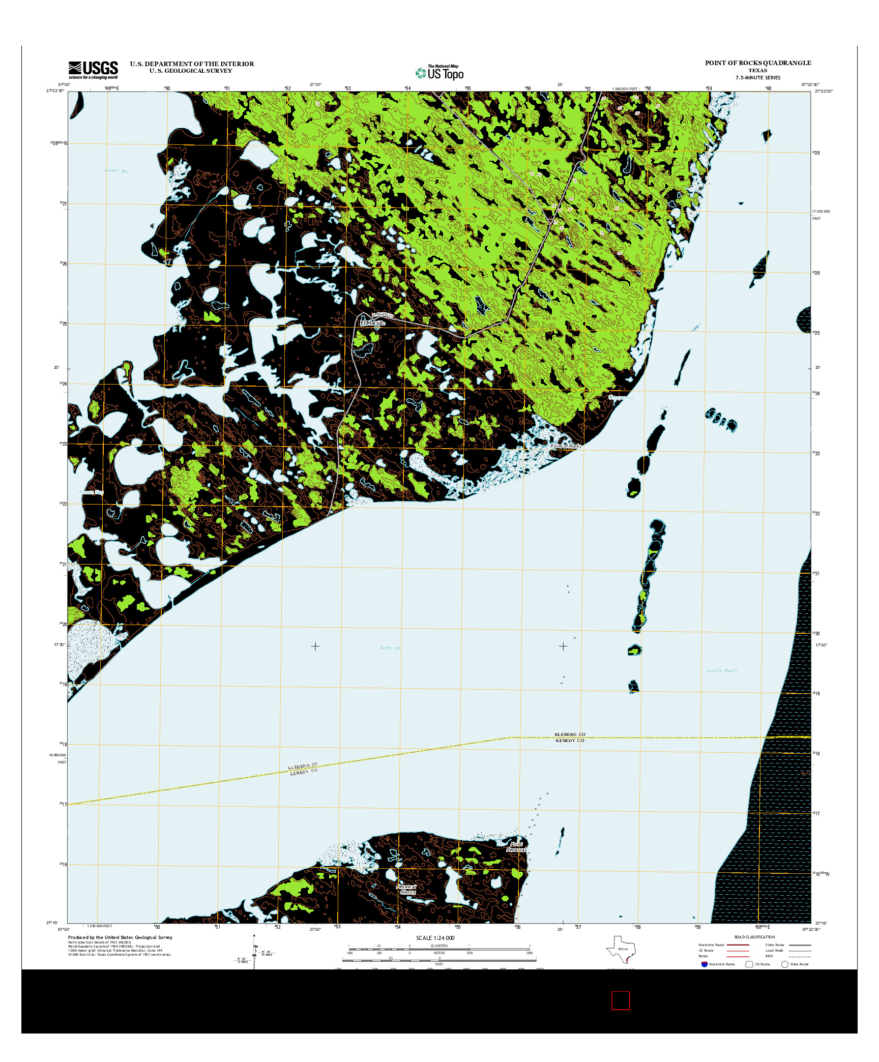 USGS US TOPO 7.5-MINUTE MAP FOR POINT OF ROCKS, TX 2013