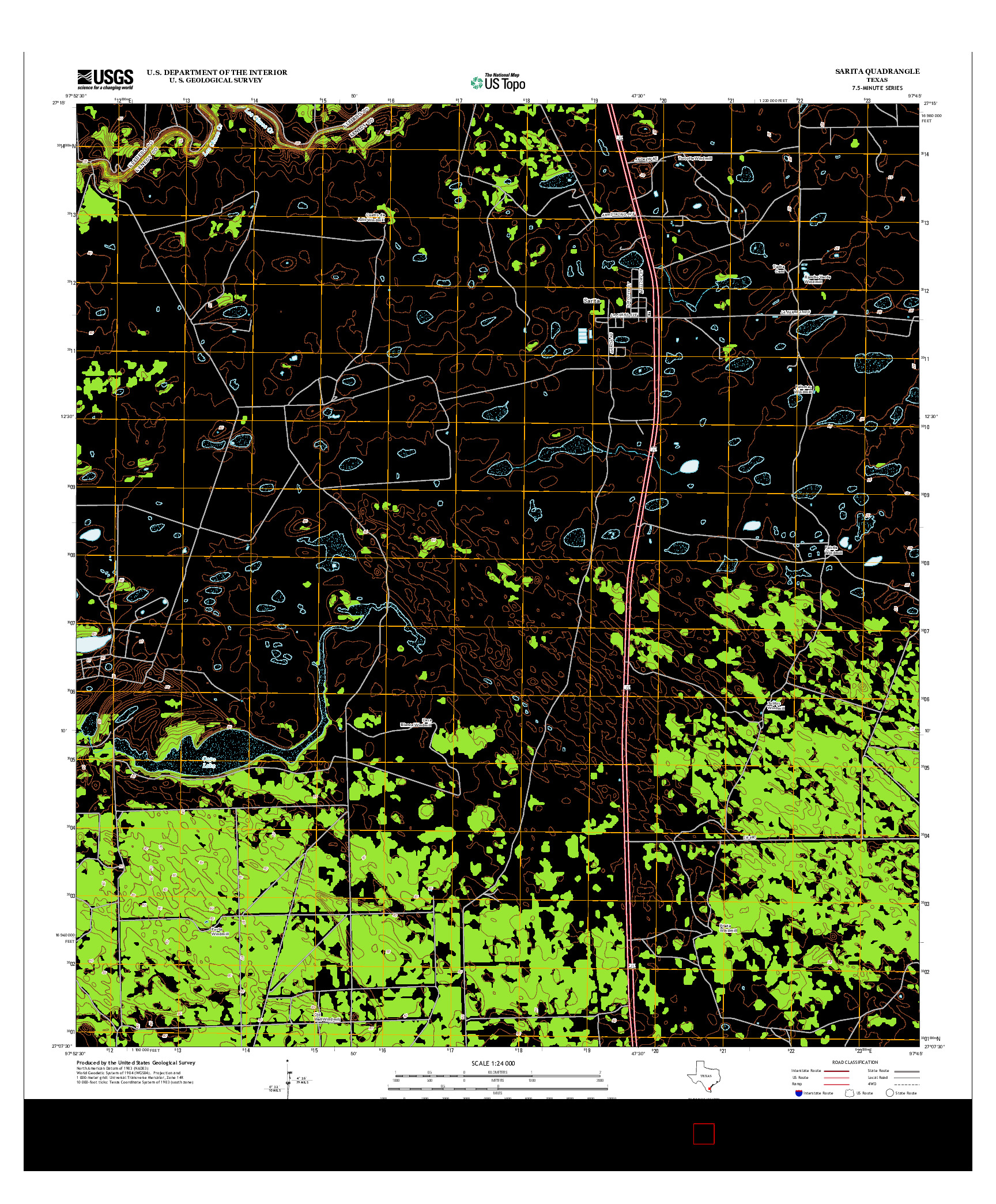 USGS US TOPO 7.5-MINUTE MAP FOR SARITA, TX 2013