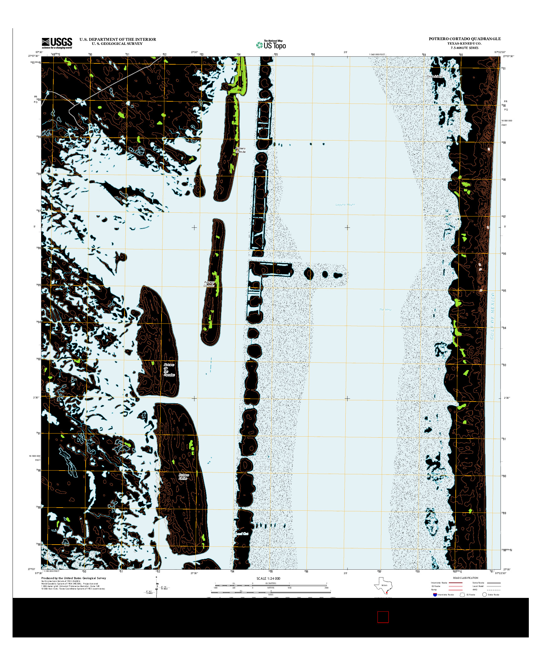 USGS US TOPO 7.5-MINUTE MAP FOR POTRERO CORTADO, TX 2013