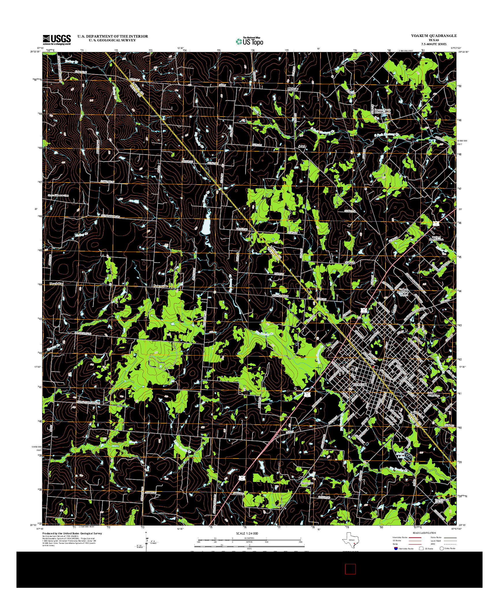 USGS US TOPO 7.5-MINUTE MAP FOR YOAKUM, TX 2013