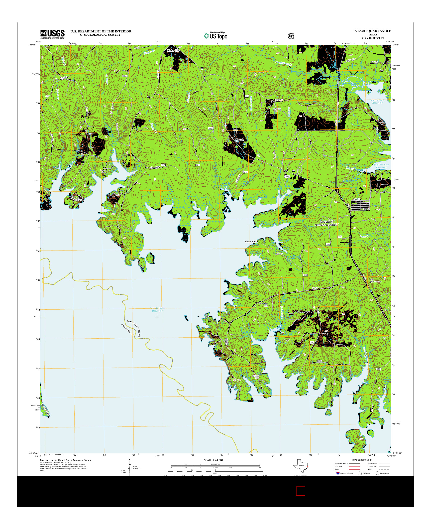 USGS US TOPO 7.5-MINUTE MAP FOR VEACH, TX 2013