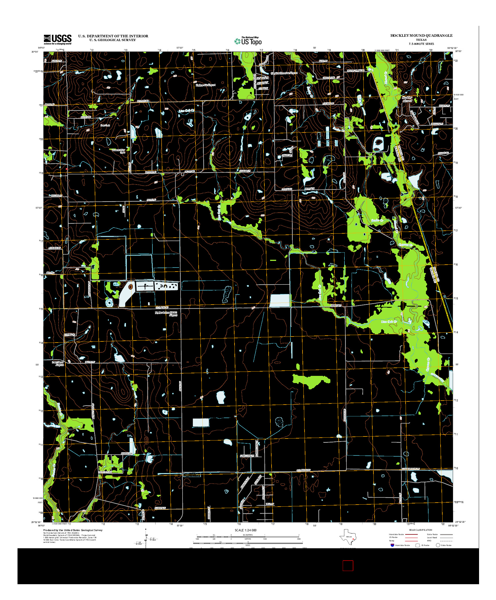 USGS US TOPO 7.5-MINUTE MAP FOR HOCKLEY MOUND, TX 2013