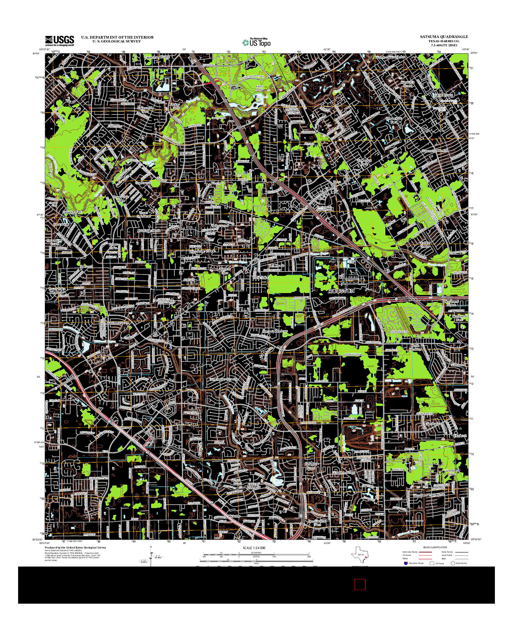 USGS US TOPO 7.5-MINUTE MAP FOR SATSUMA, TX 2013