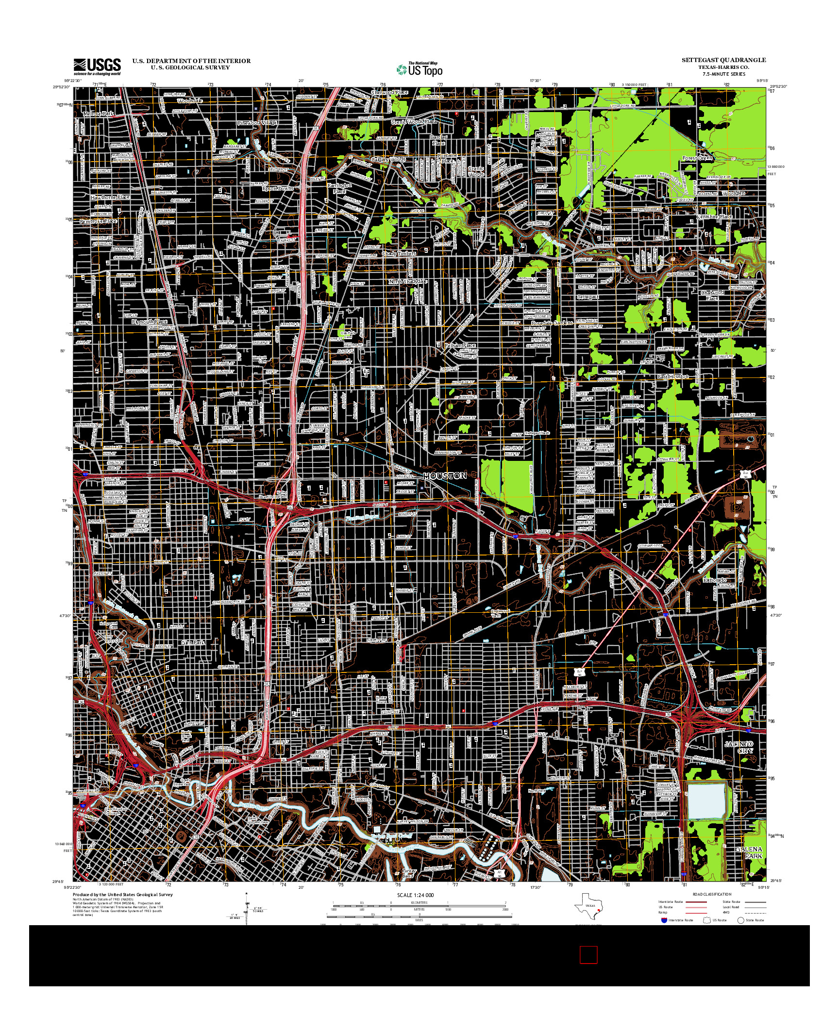 USGS US TOPO 7.5-MINUTE MAP FOR SETTEGAST, TX 2013