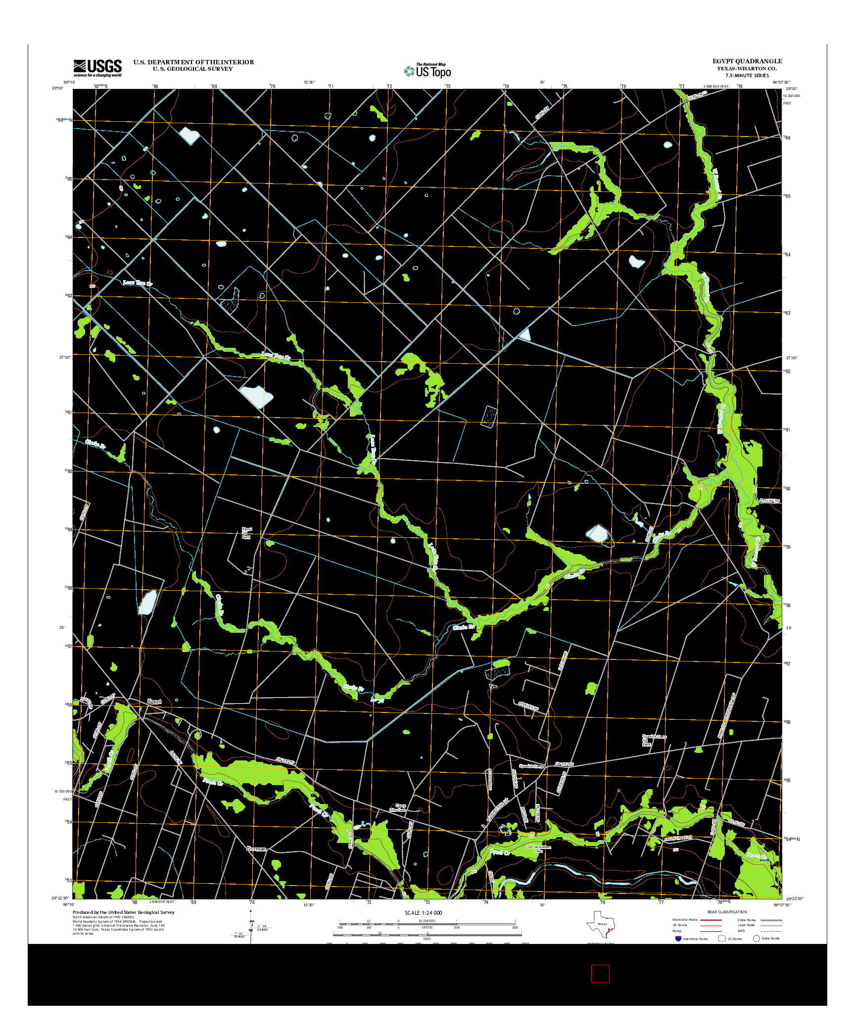 USGS US TOPO 7.5-MINUTE MAP FOR EGYPT, TX 2013