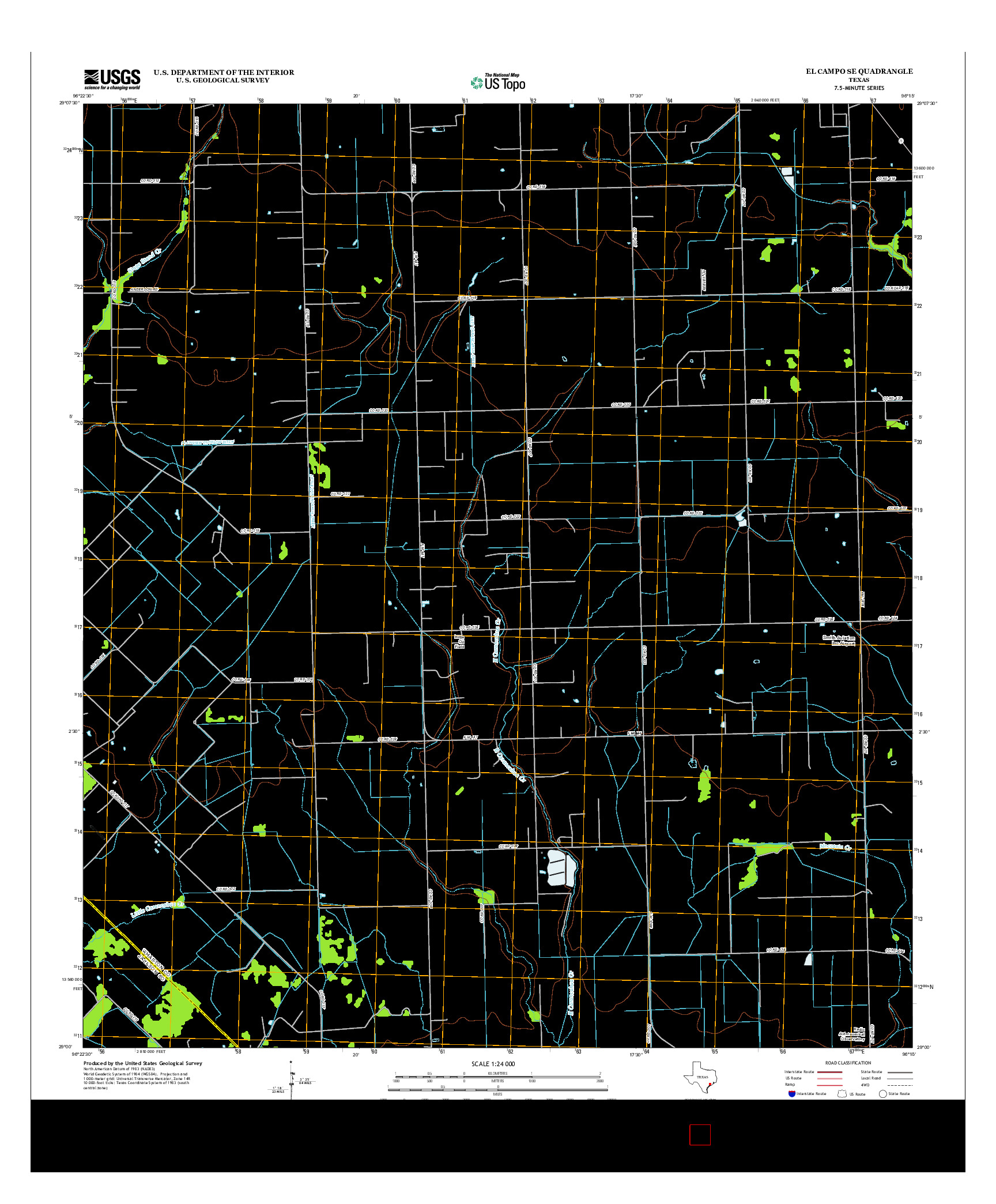 USGS US TOPO 7.5-MINUTE MAP FOR EL CAMPO SE, TX 2013