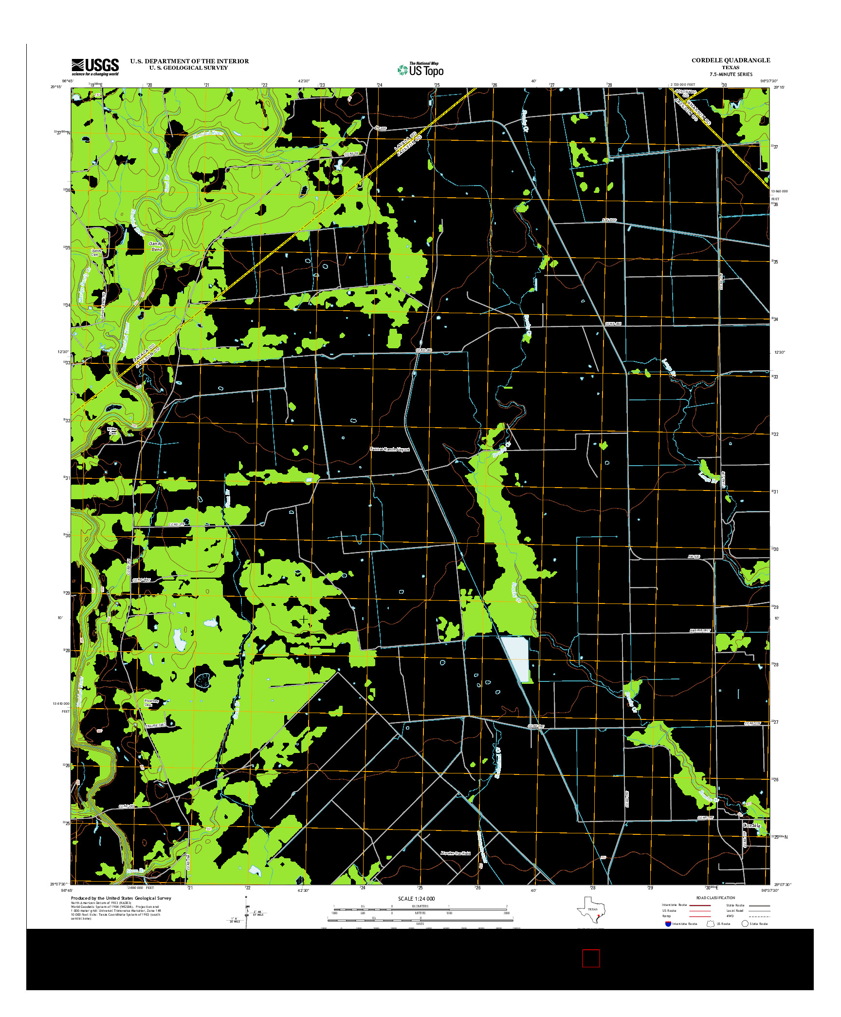 USGS US TOPO 7.5-MINUTE MAP FOR CORDELE, TX 2013