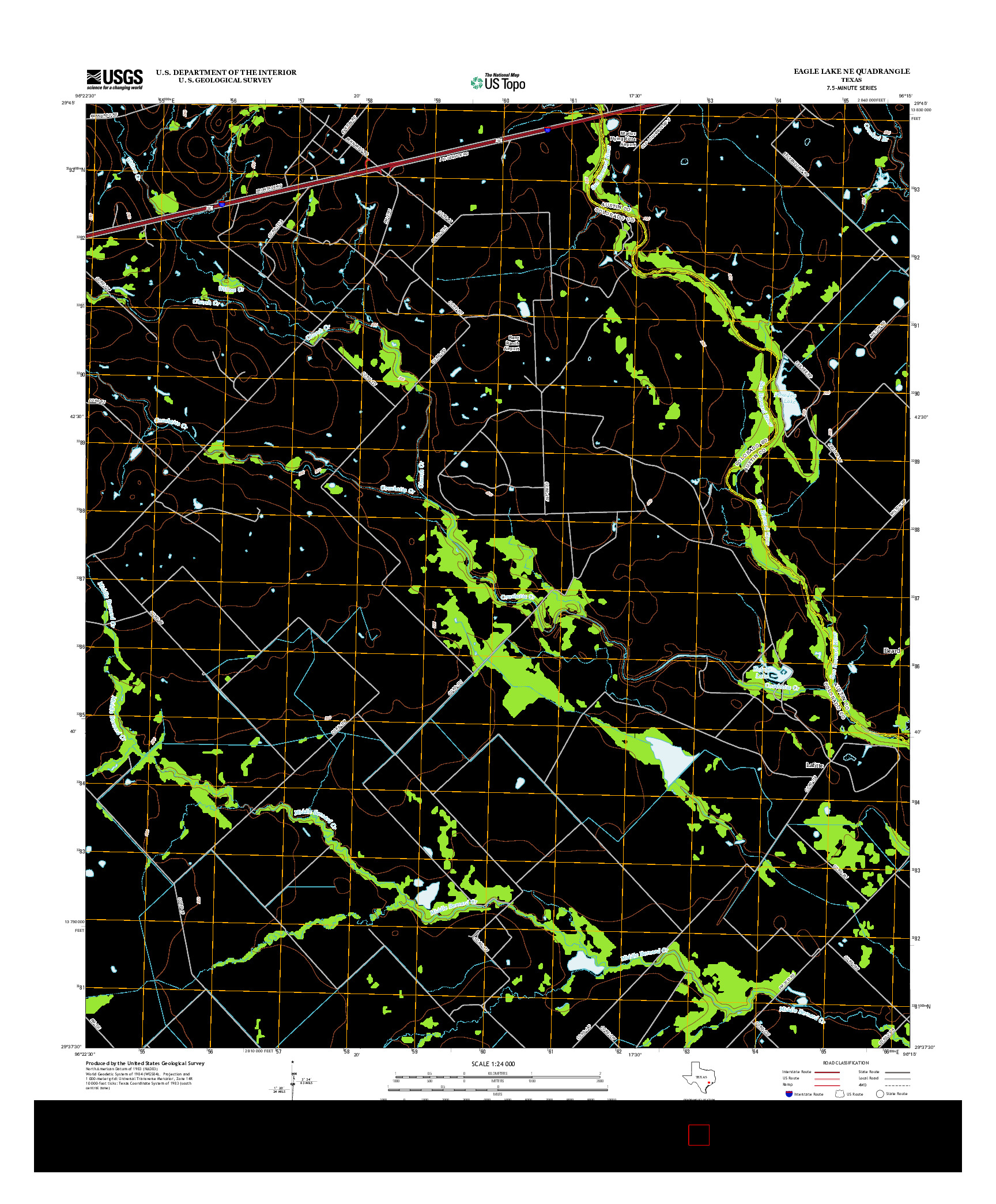 USGS US TOPO 7.5-MINUTE MAP FOR EAGLE LAKE NE, TX 2013