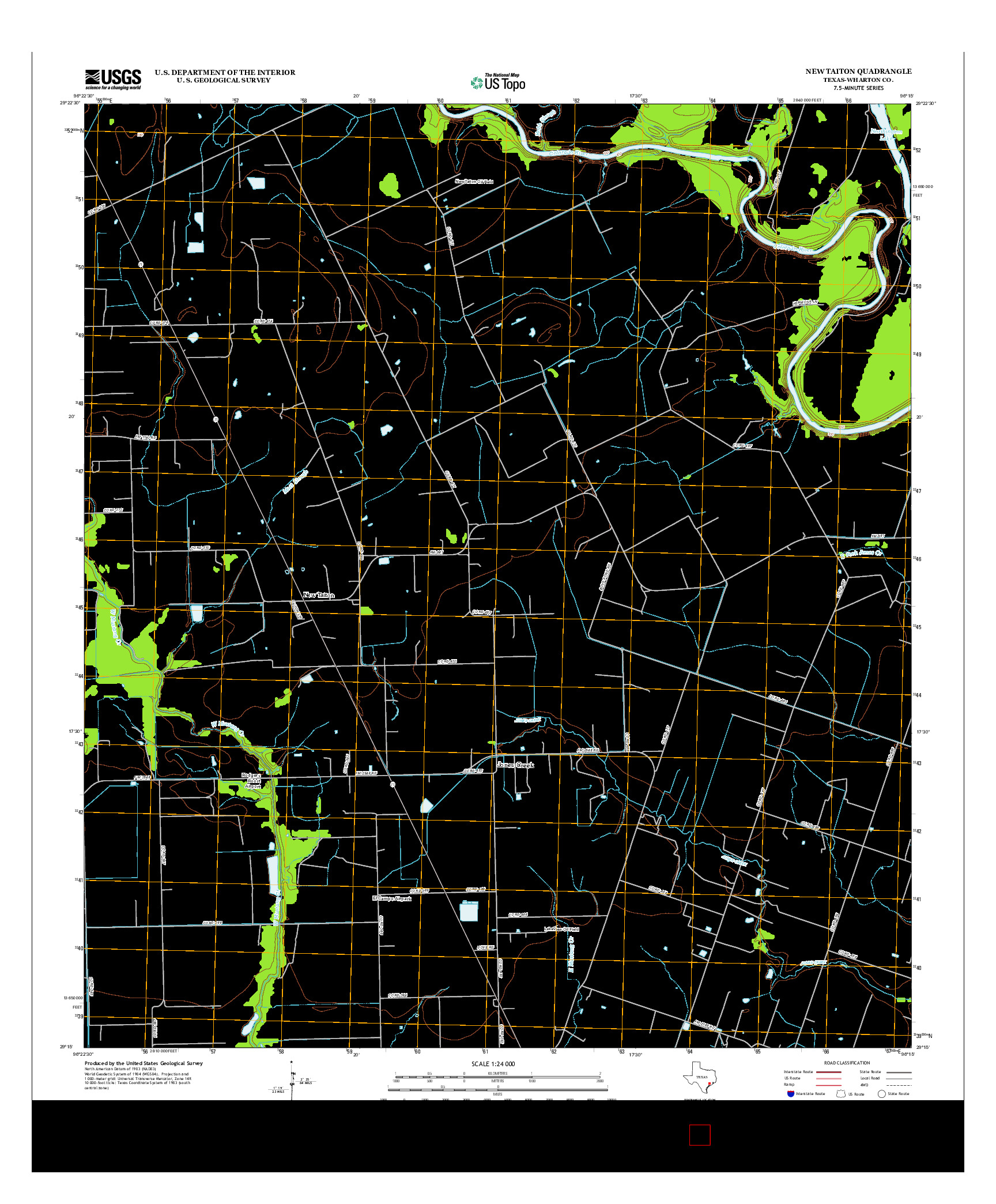 USGS US TOPO 7.5-MINUTE MAP FOR NEW TAITON, TX 2013
