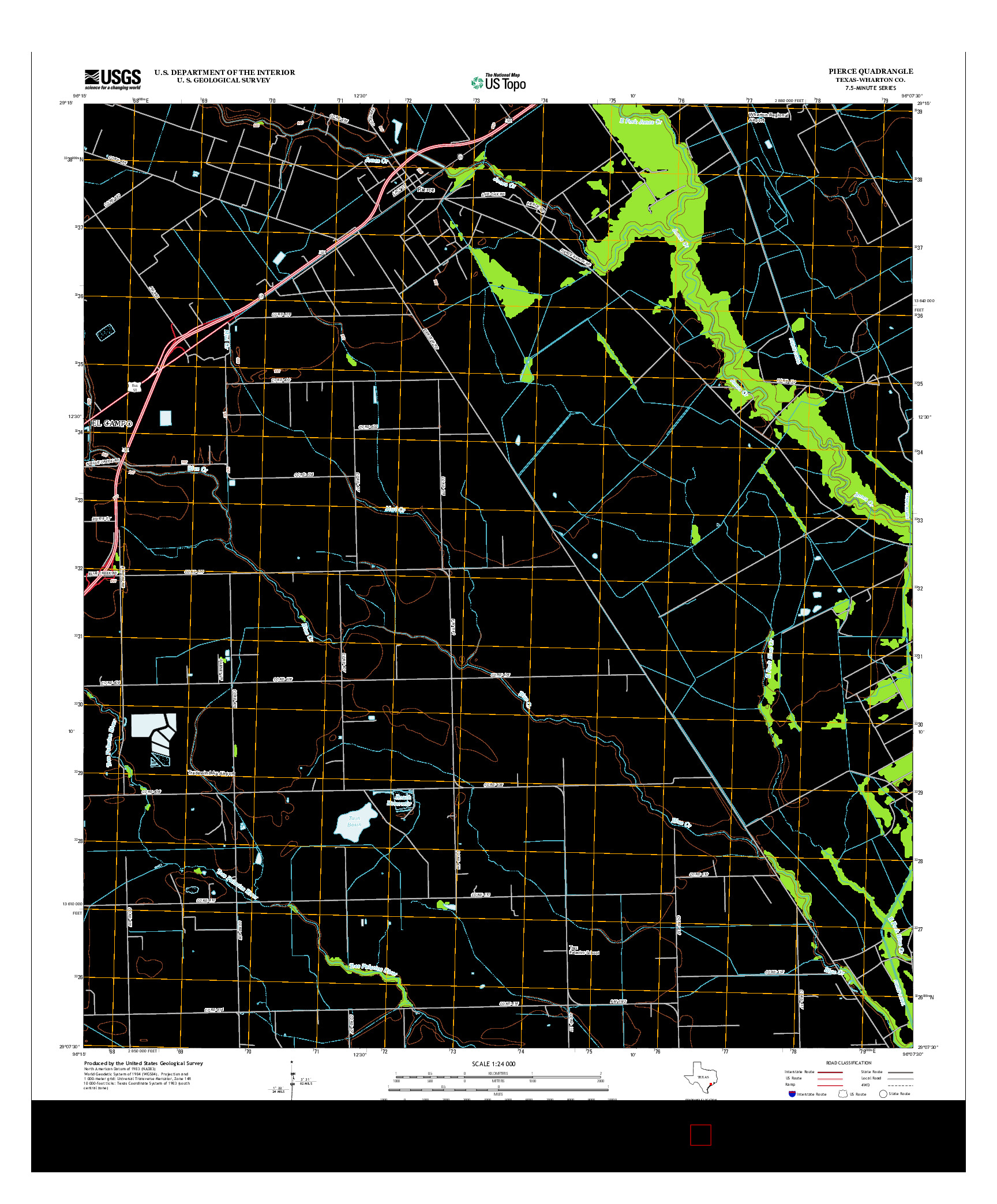 USGS US TOPO 7.5-MINUTE MAP FOR PIERCE, TX 2013