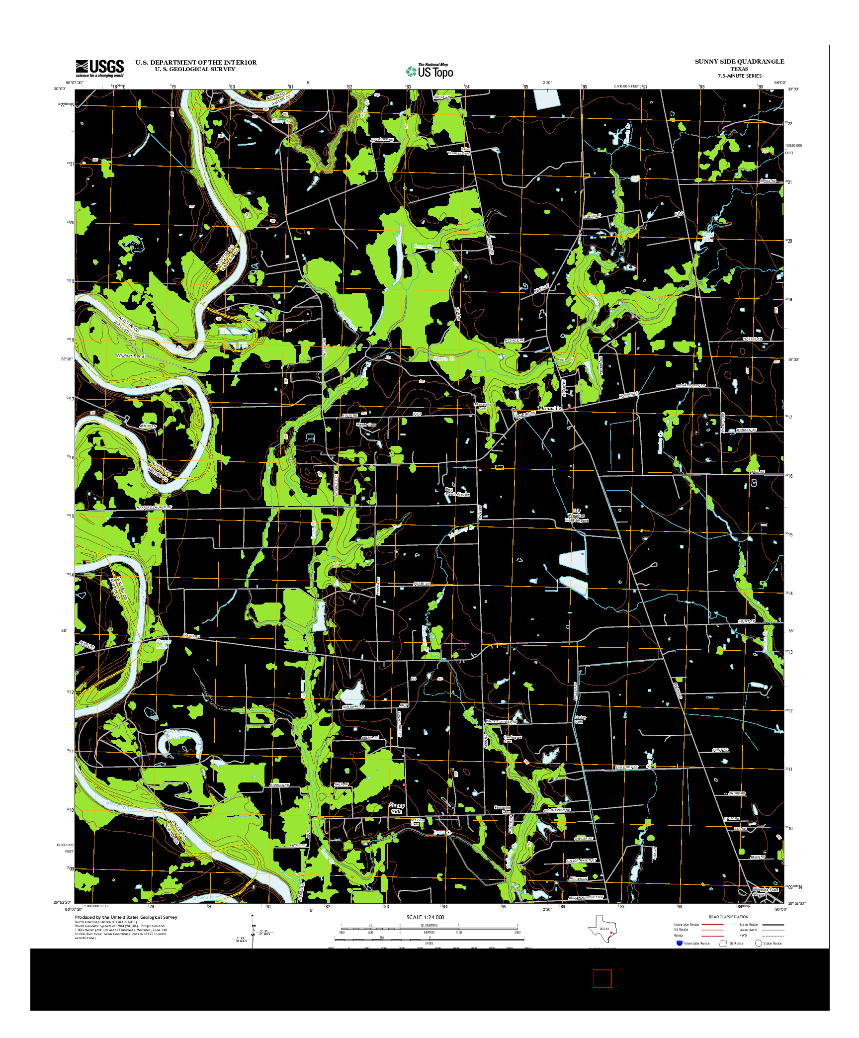 USGS US TOPO 7.5-MINUTE MAP FOR SUNNY SIDE, TX 2013