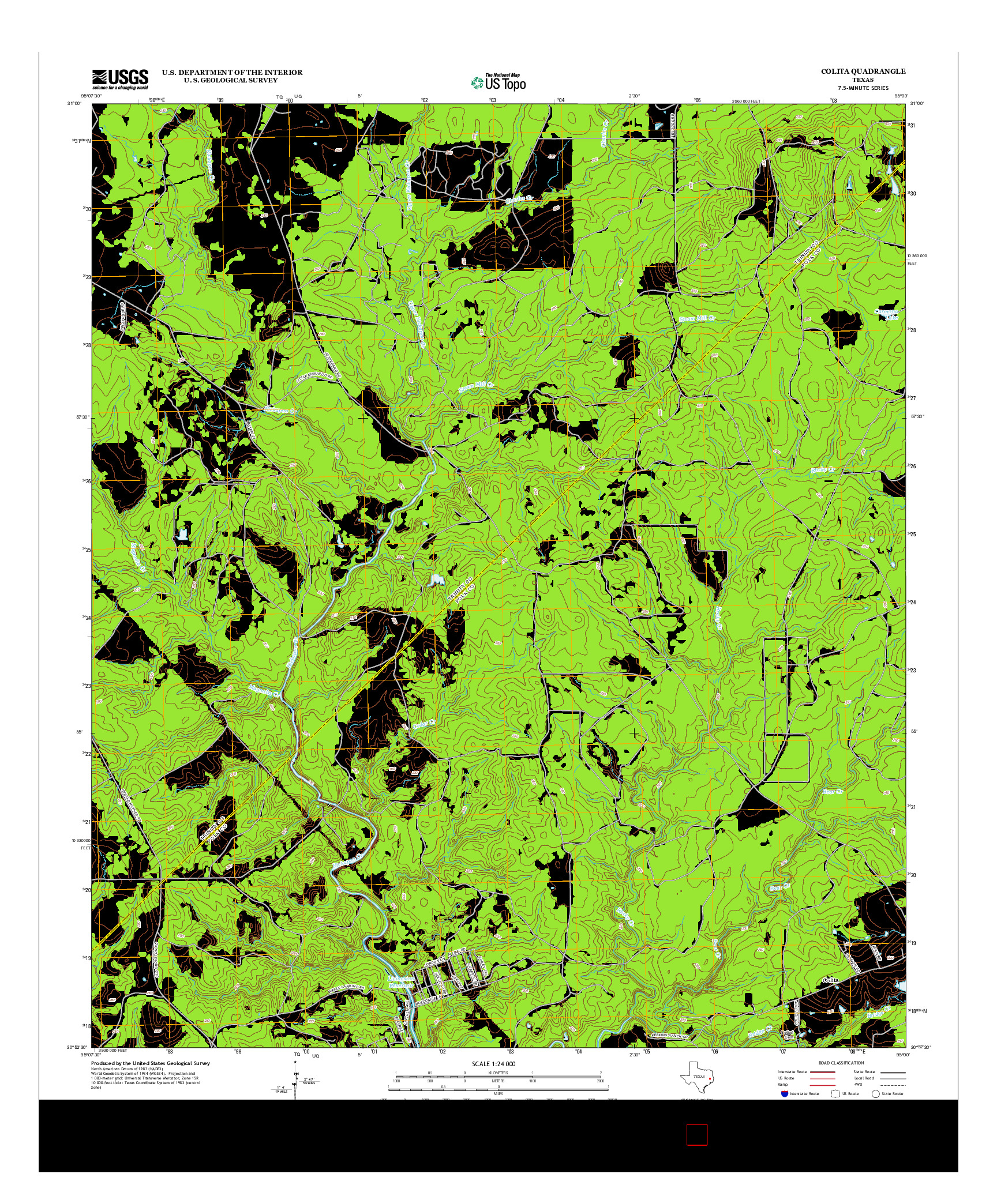 USGS US TOPO 7.5-MINUTE MAP FOR COLITA, TX 2013