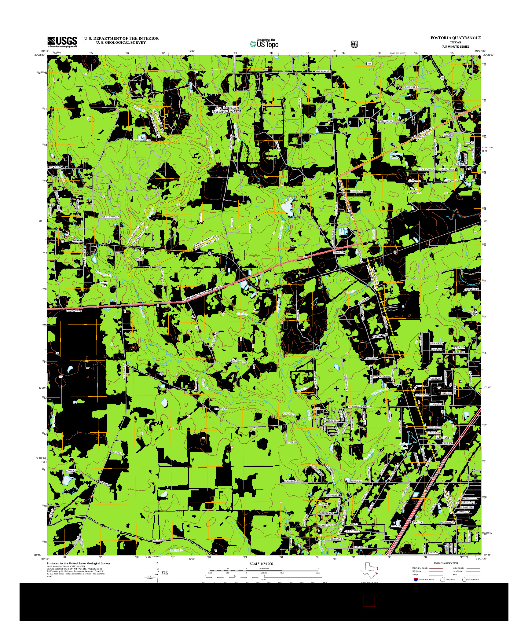 USGS US TOPO 7.5-MINUTE MAP FOR FOSTORIA, TX 2013