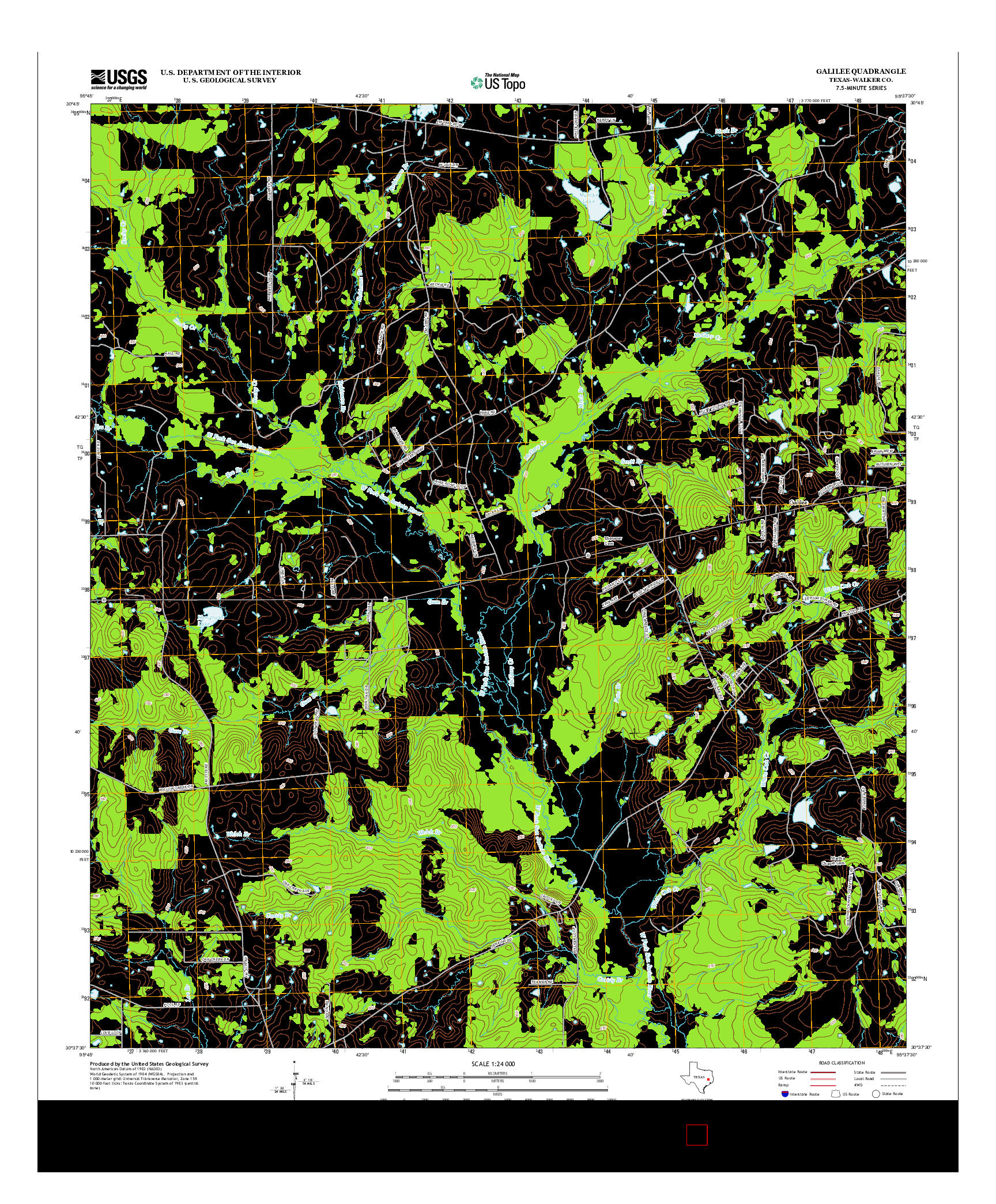 USGS US TOPO 7.5-MINUTE MAP FOR GALILEE, TX 2013