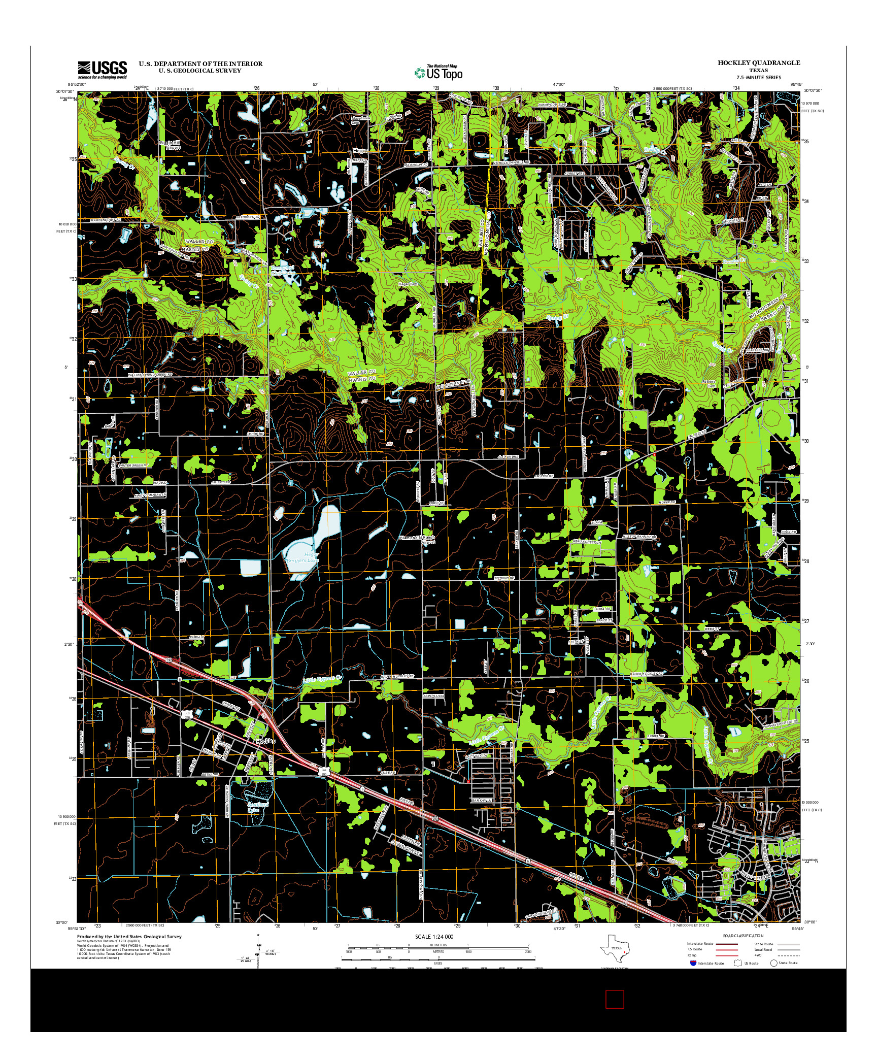 USGS US TOPO 7.5-MINUTE MAP FOR HOCKLEY, TX 2013