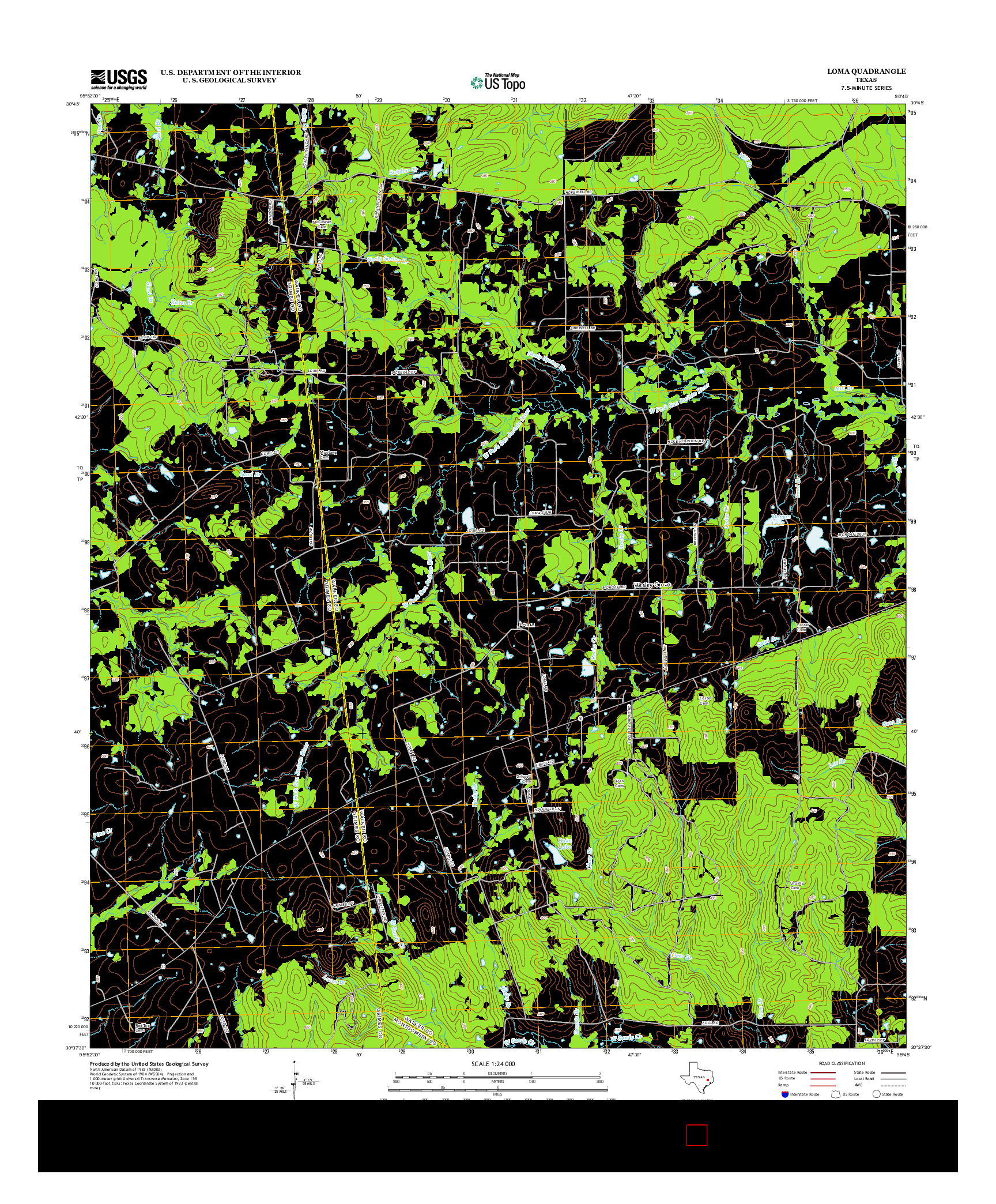 USGS US TOPO 7.5-MINUTE MAP FOR LOMA, TX 2013