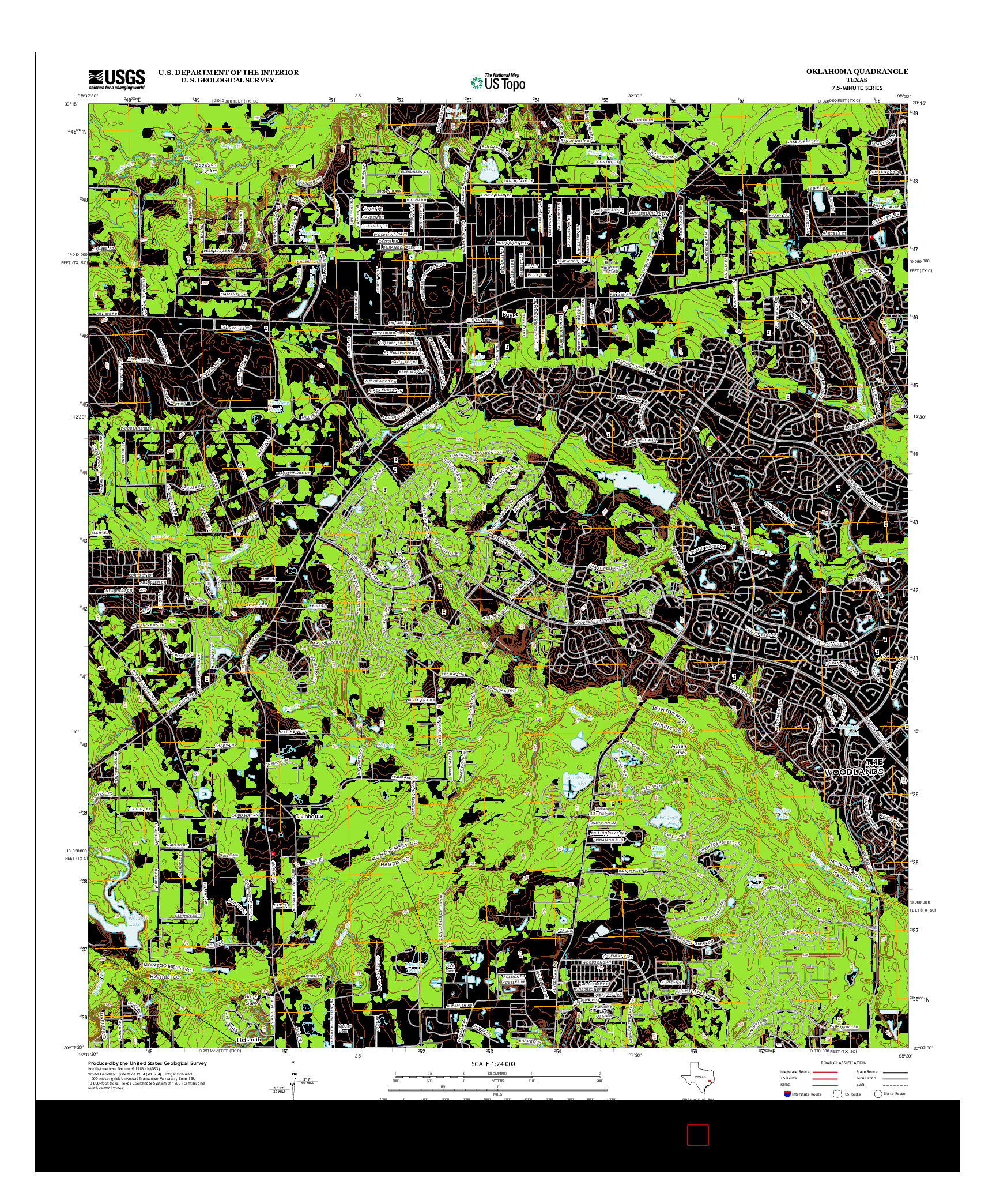 USGS US TOPO 7.5-MINUTE MAP FOR OKLAHOMA, TX 2013