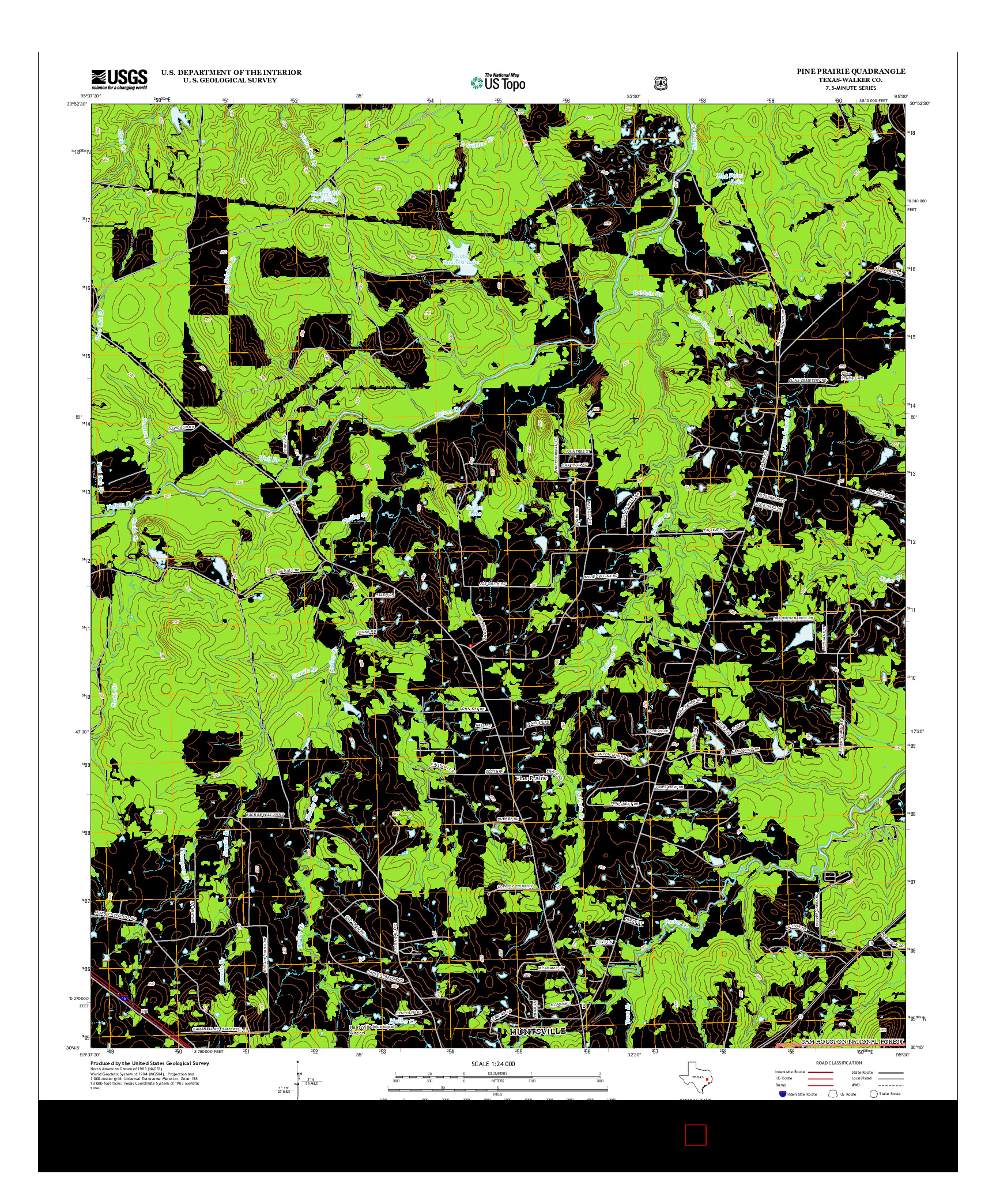 USGS US TOPO 7.5-MINUTE MAP FOR PINE PRAIRIE, TX 2013