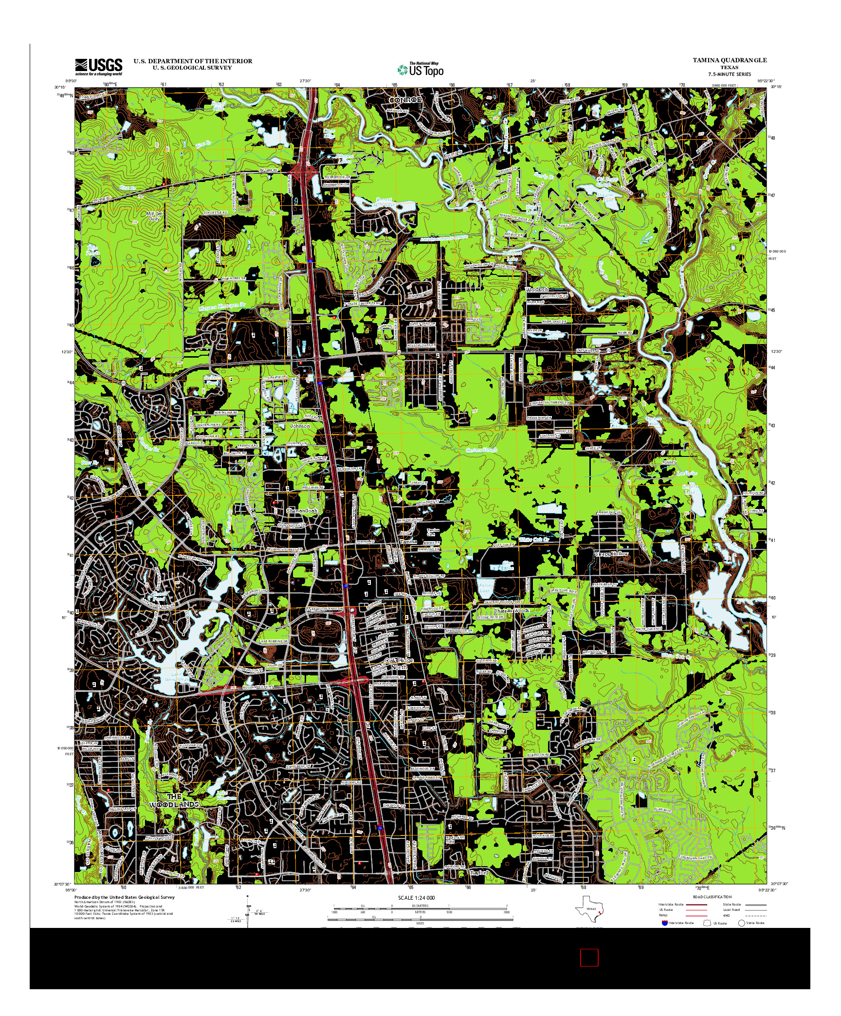 USGS US TOPO 7.5-MINUTE MAP FOR TAMINA, TX 2013