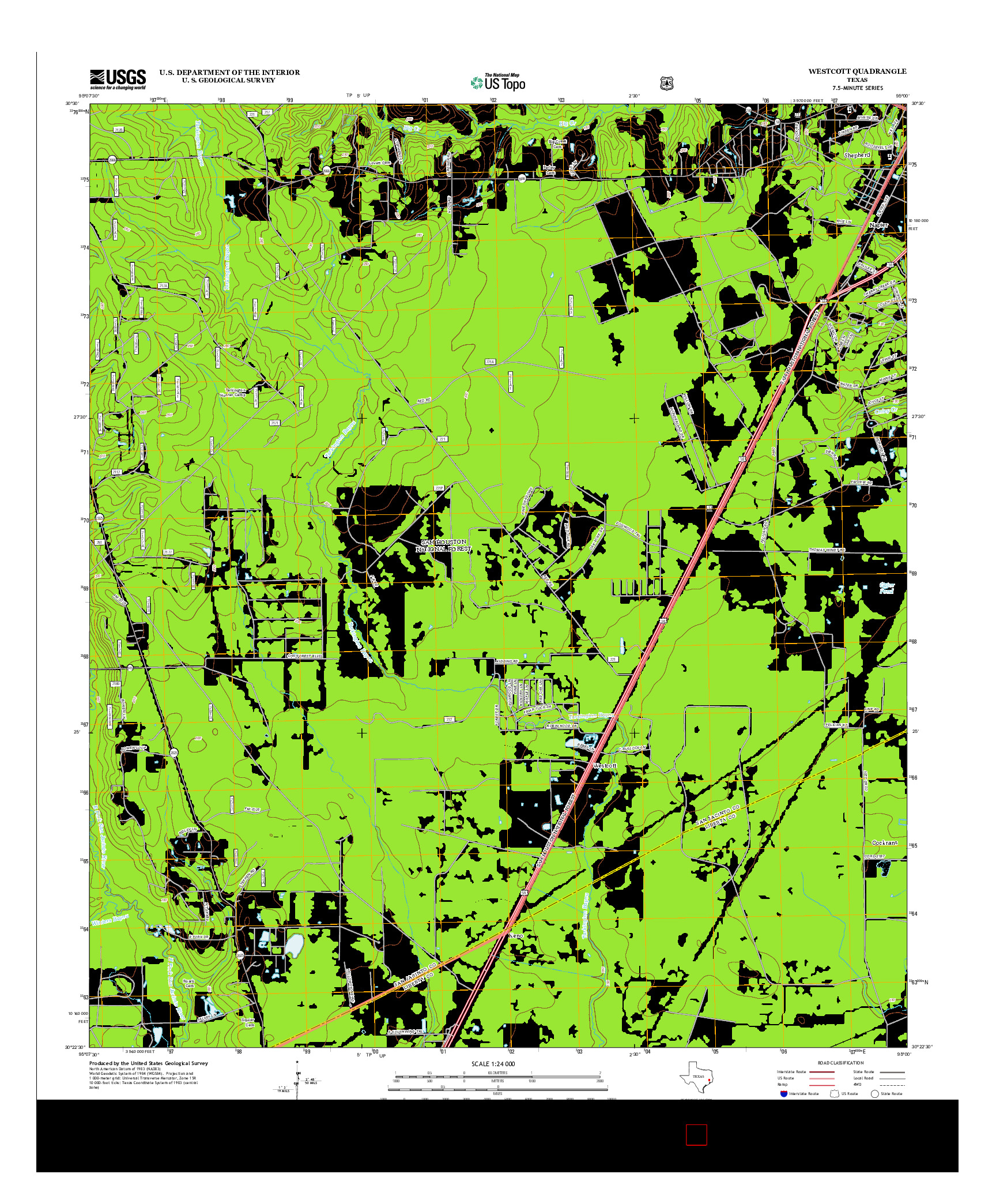 USGS US TOPO 7.5-MINUTE MAP FOR WESTCOTT, TX 2013