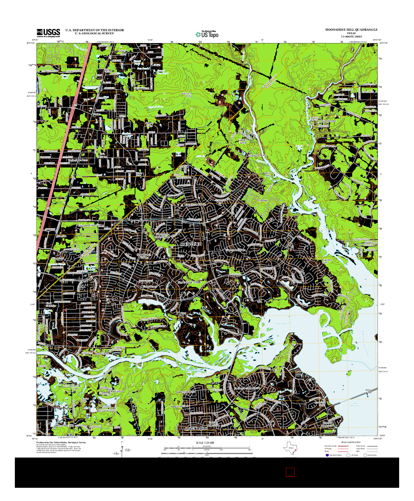 USGS US TOPO 7.5-MINUTE MAP FOR MOONSHINE HILL, TX 2013