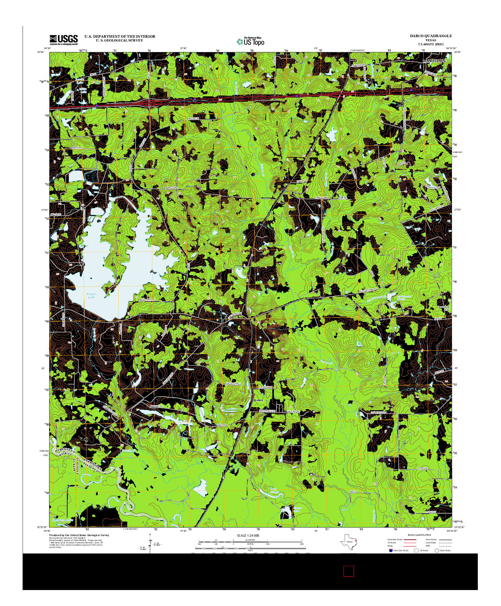 USGS US TOPO 7.5-MINUTE MAP FOR DARCO, TX 2013