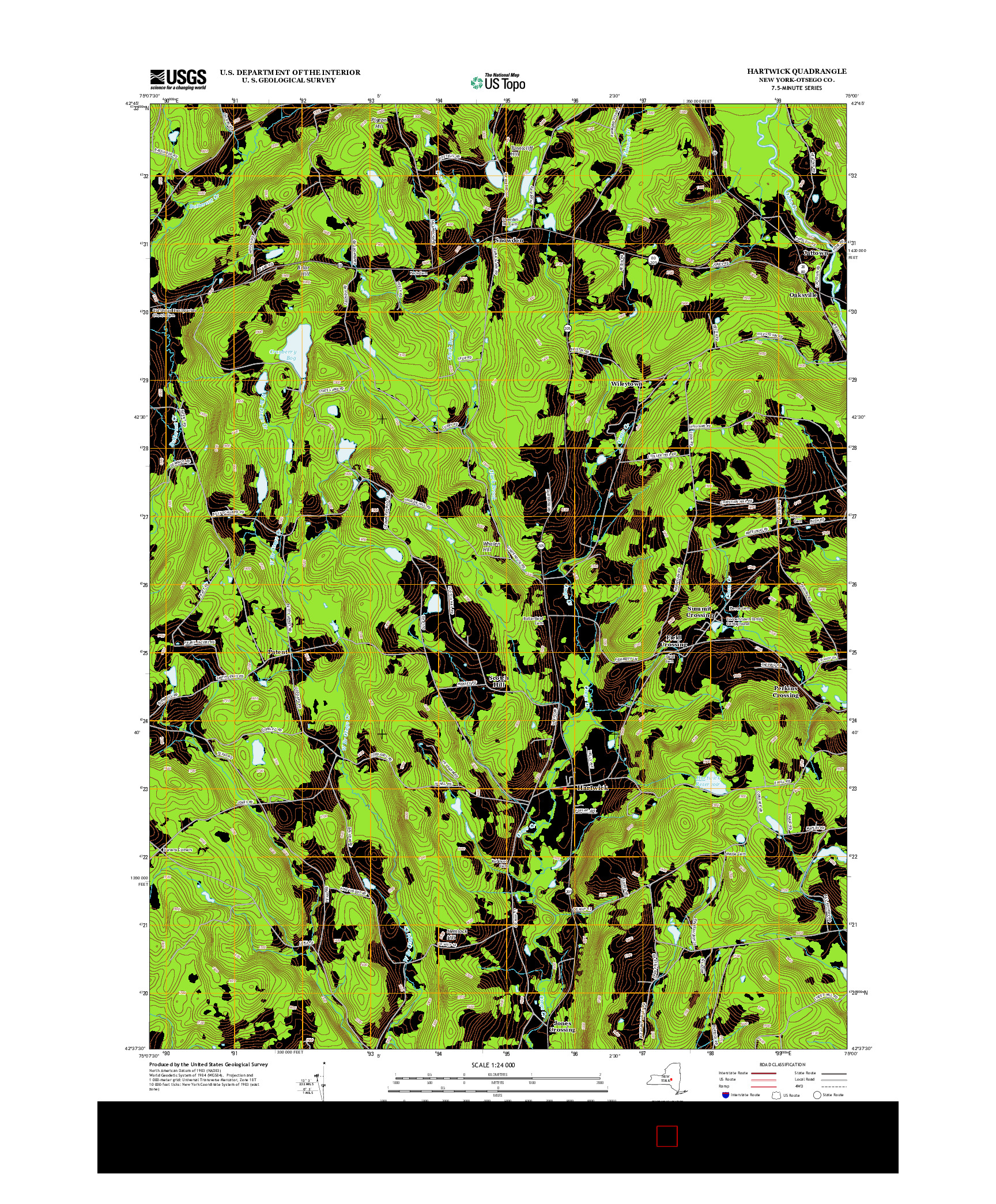 USGS US TOPO 7.5-MINUTE MAP FOR HARTWICK, NY 2013