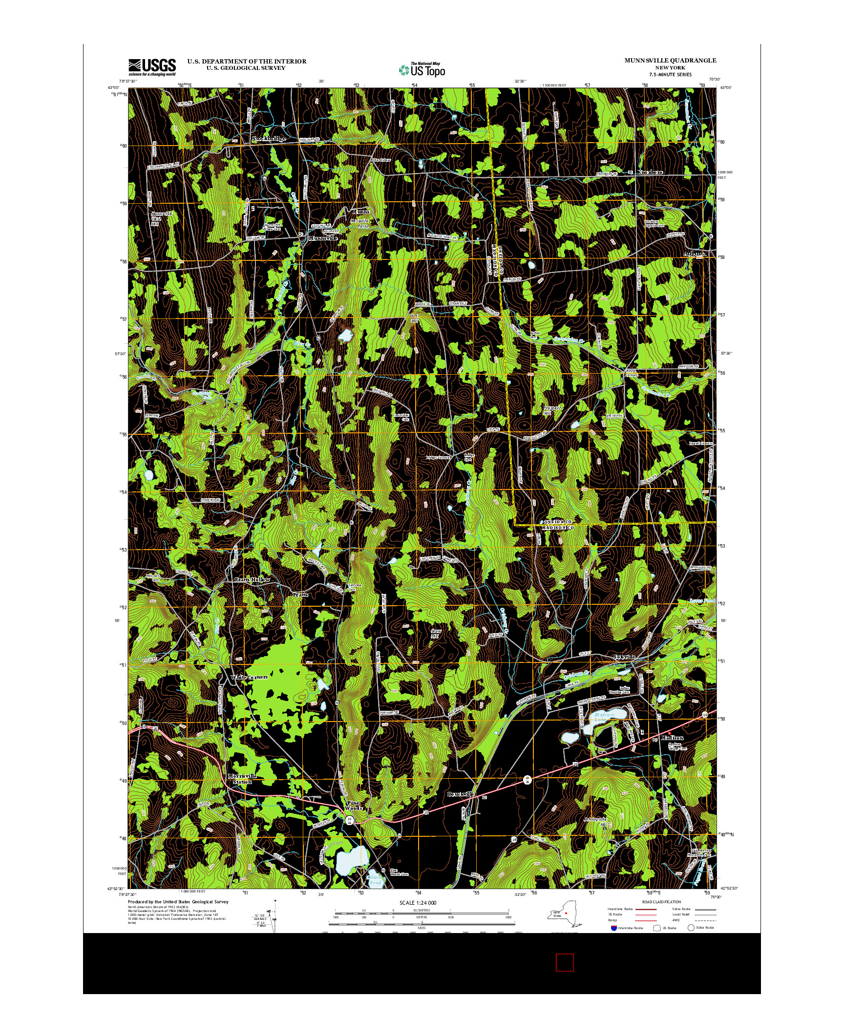 USGS US TOPO 7.5-MINUTE MAP FOR MUNNSVILLE, NY 2013