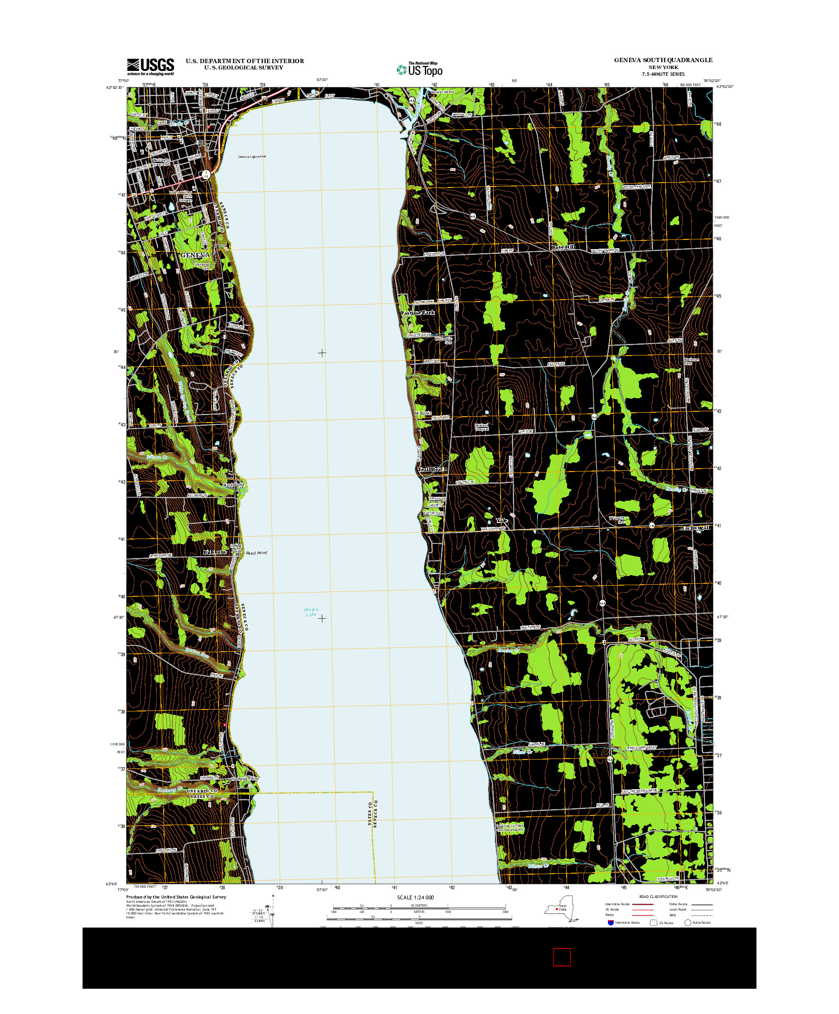 USGS US TOPO 7.5-MINUTE MAP FOR GENEVA SOUTH, NY 2013