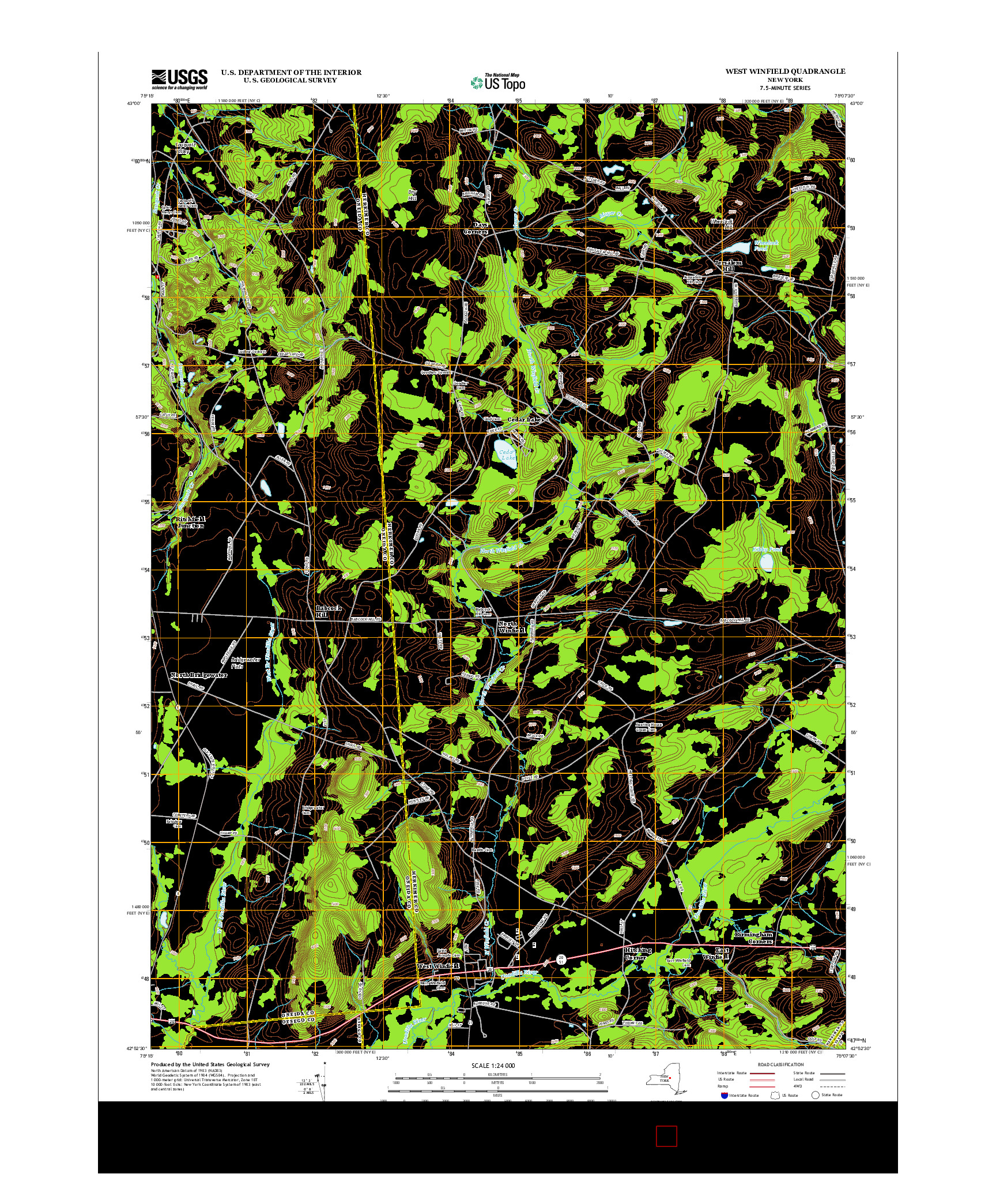 USGS US TOPO 7.5-MINUTE MAP FOR WEST WINFIELD, NY 2013