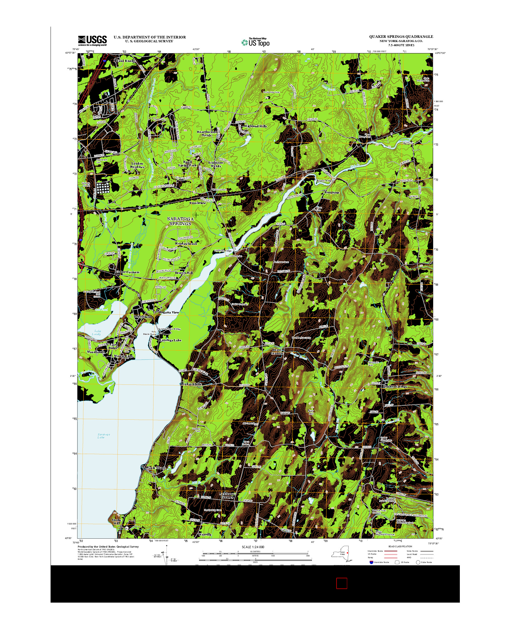 USGS US TOPO 7.5-MINUTE MAP FOR QUAKER SPRINGS, NY 2013