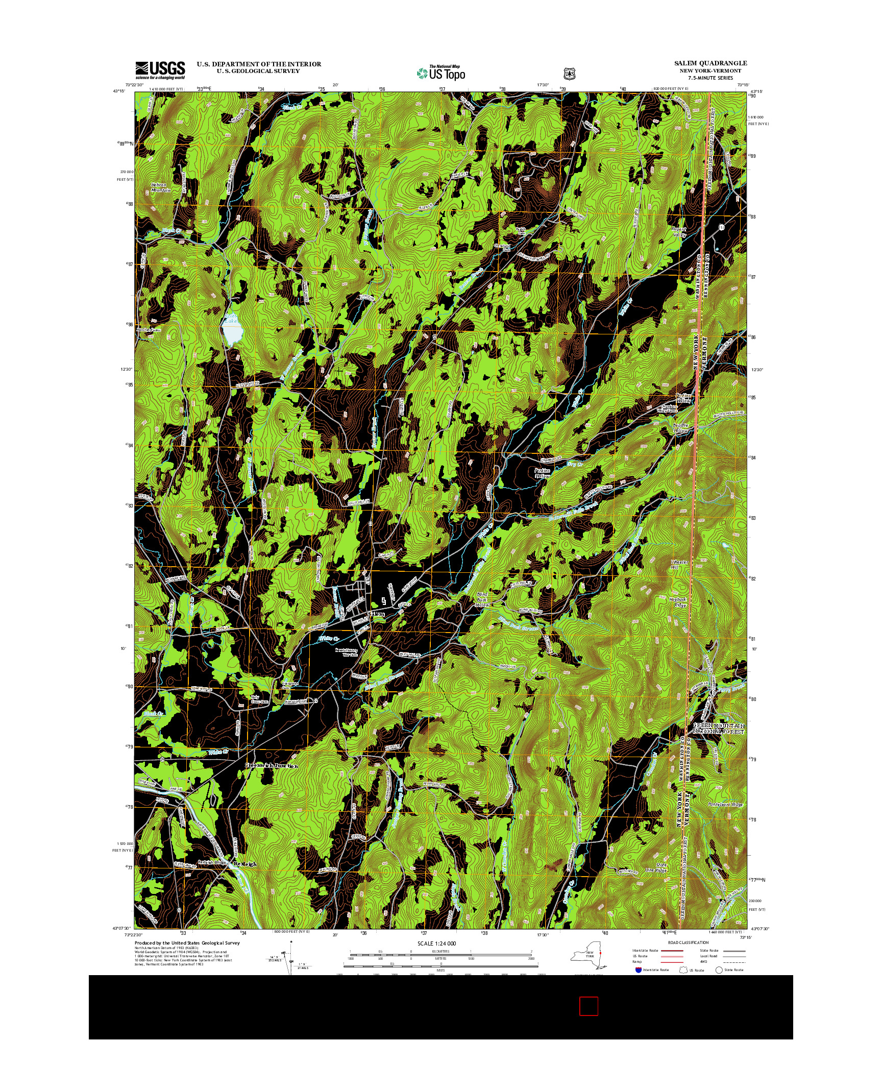 USGS US TOPO 7.5-MINUTE MAP FOR SALEM, NY-VT 2013
