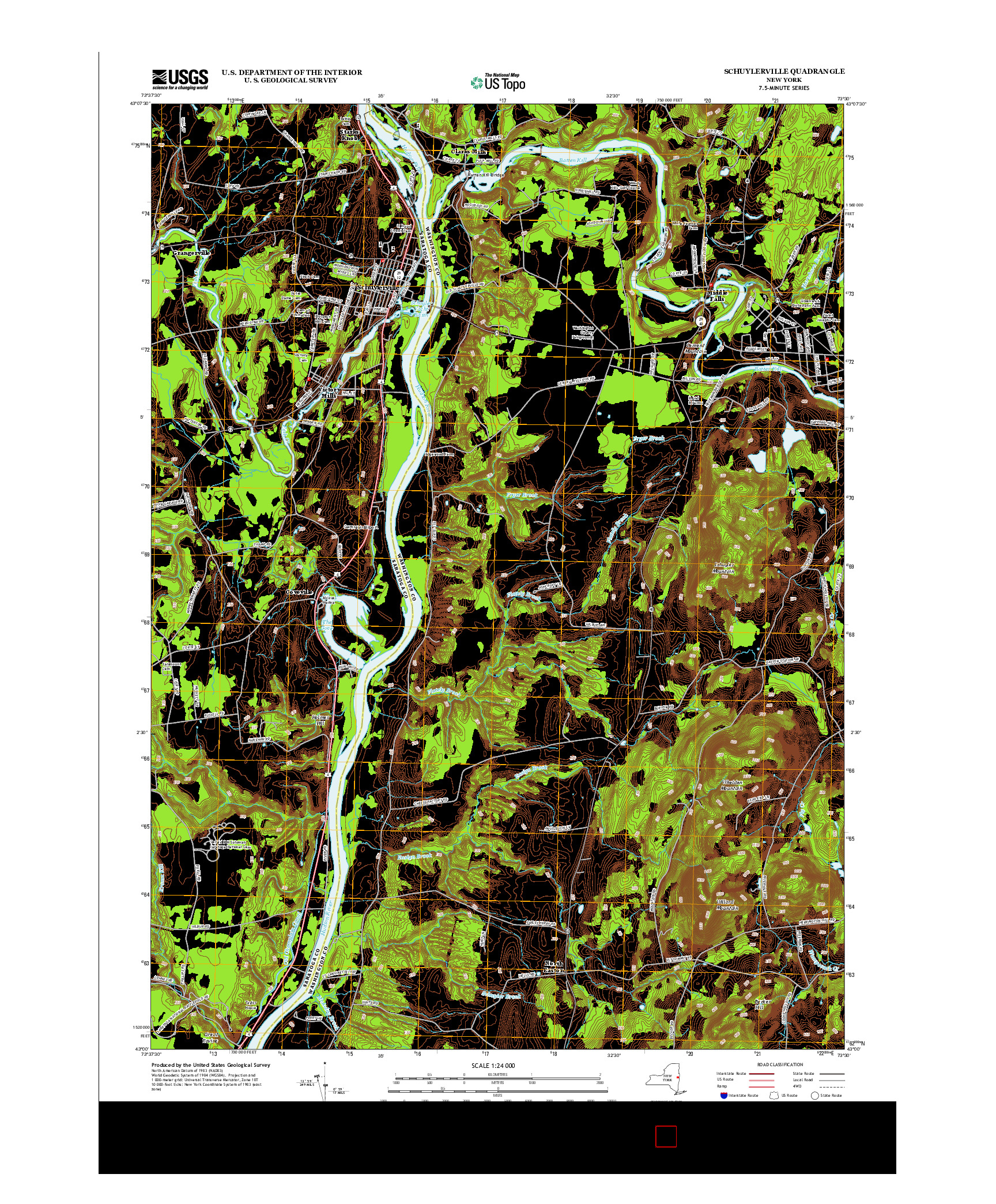 USGS US TOPO 7.5-MINUTE MAP FOR SCHUYLERVILLE, NY 2013