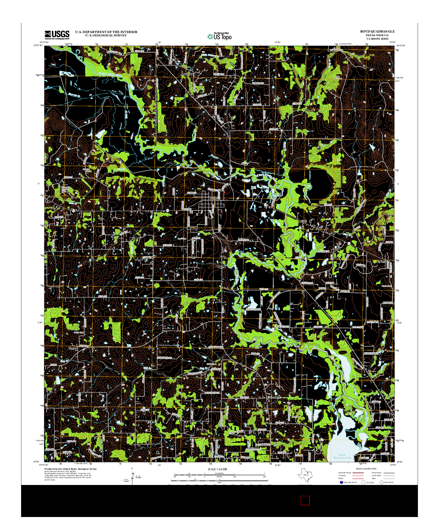 USGS US TOPO 7.5-MINUTE MAP FOR BOYD, TX 2013