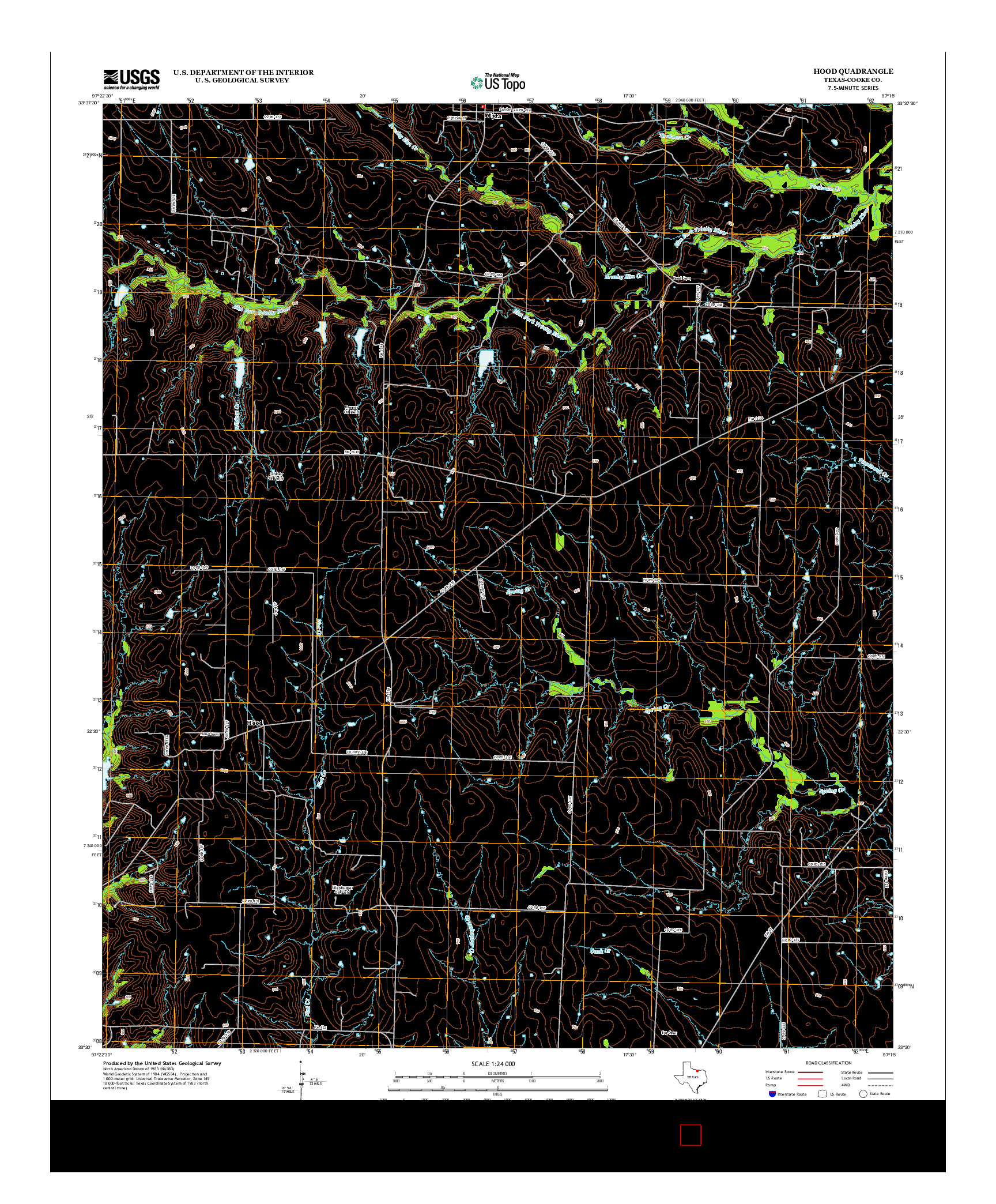 USGS US TOPO 7.5-MINUTE MAP FOR HOOD, TX 2013
