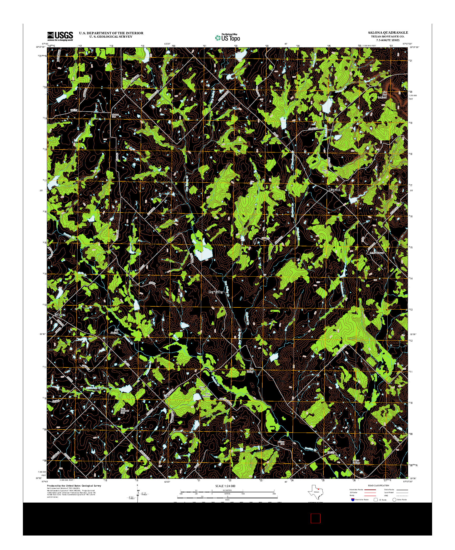 USGS US TOPO 7.5-MINUTE MAP FOR SALONA, TX 2013