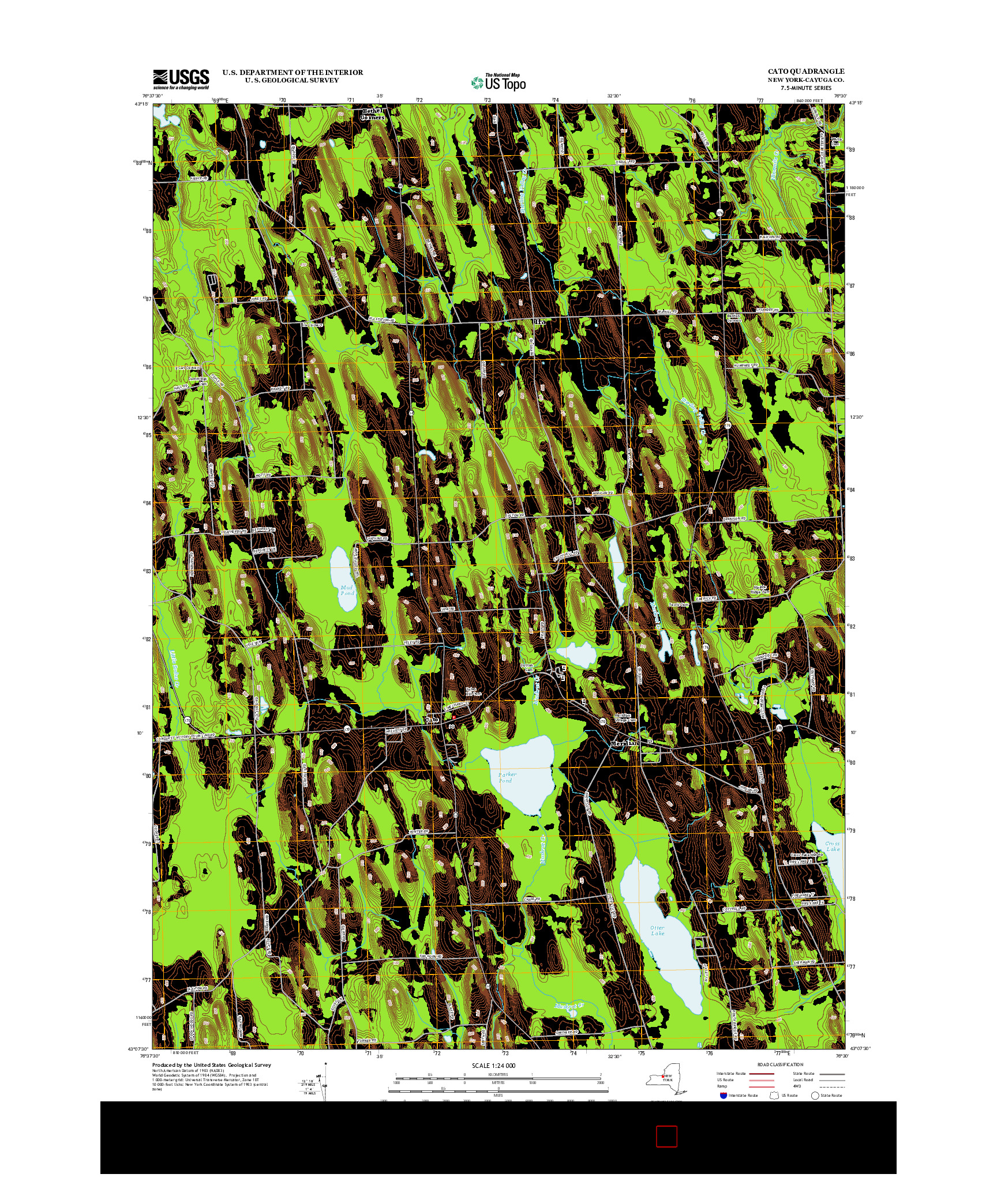 USGS US TOPO 7.5-MINUTE MAP FOR CATO, NY 2013