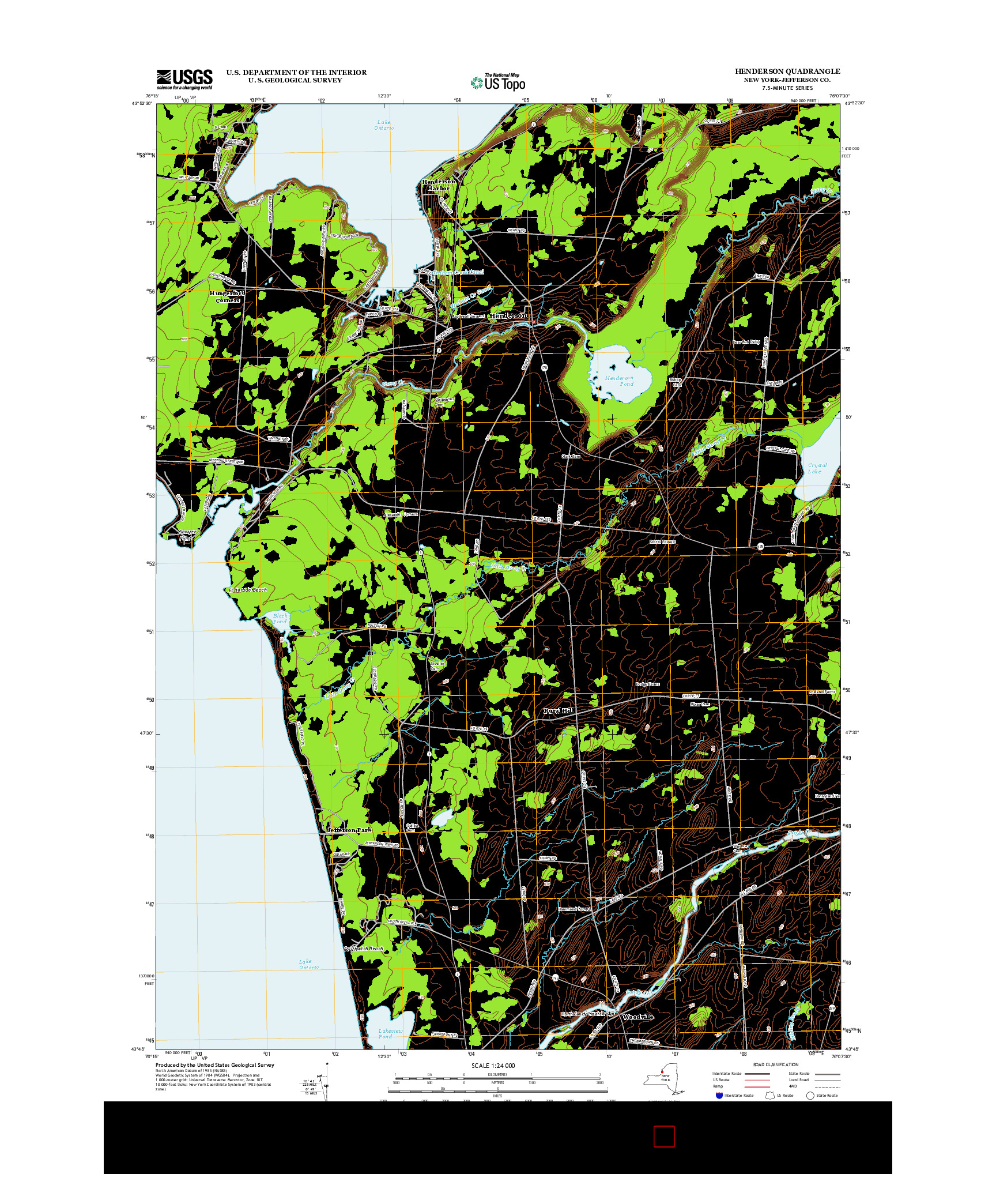 USGS US TOPO 7.5-MINUTE MAP FOR HENDERSON, NY 2013