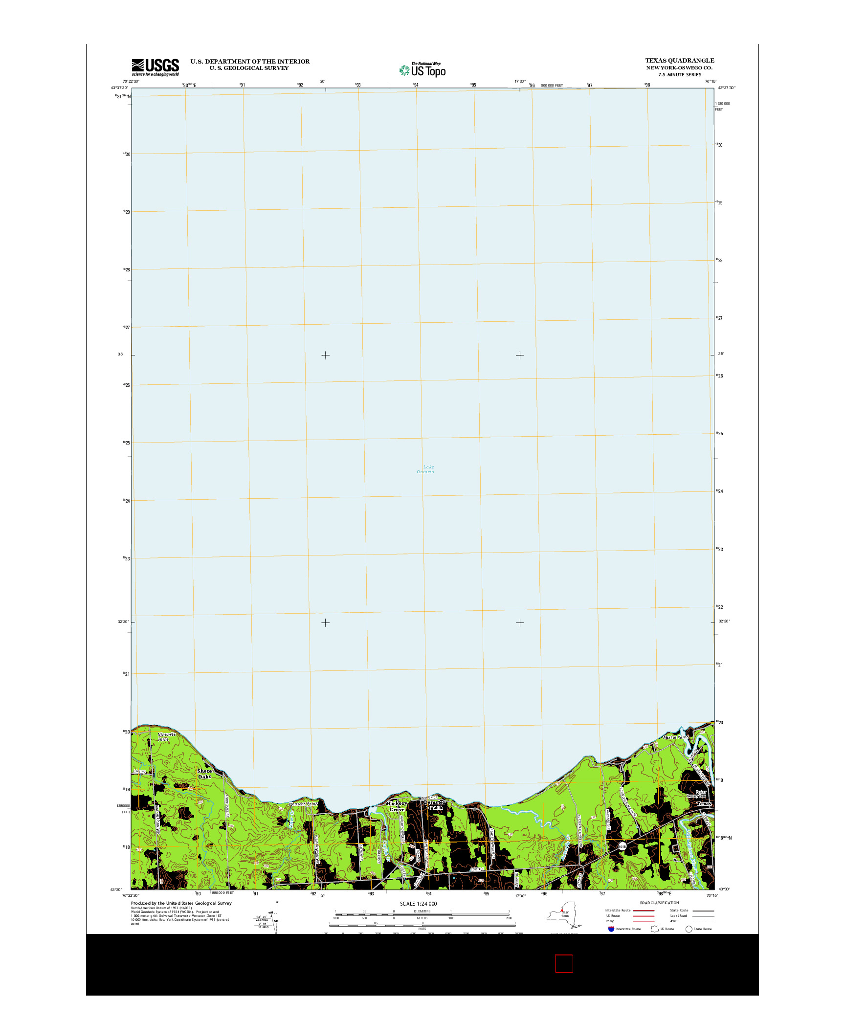 USGS US TOPO 7.5-MINUTE MAP FOR TEXAS, NY 2013