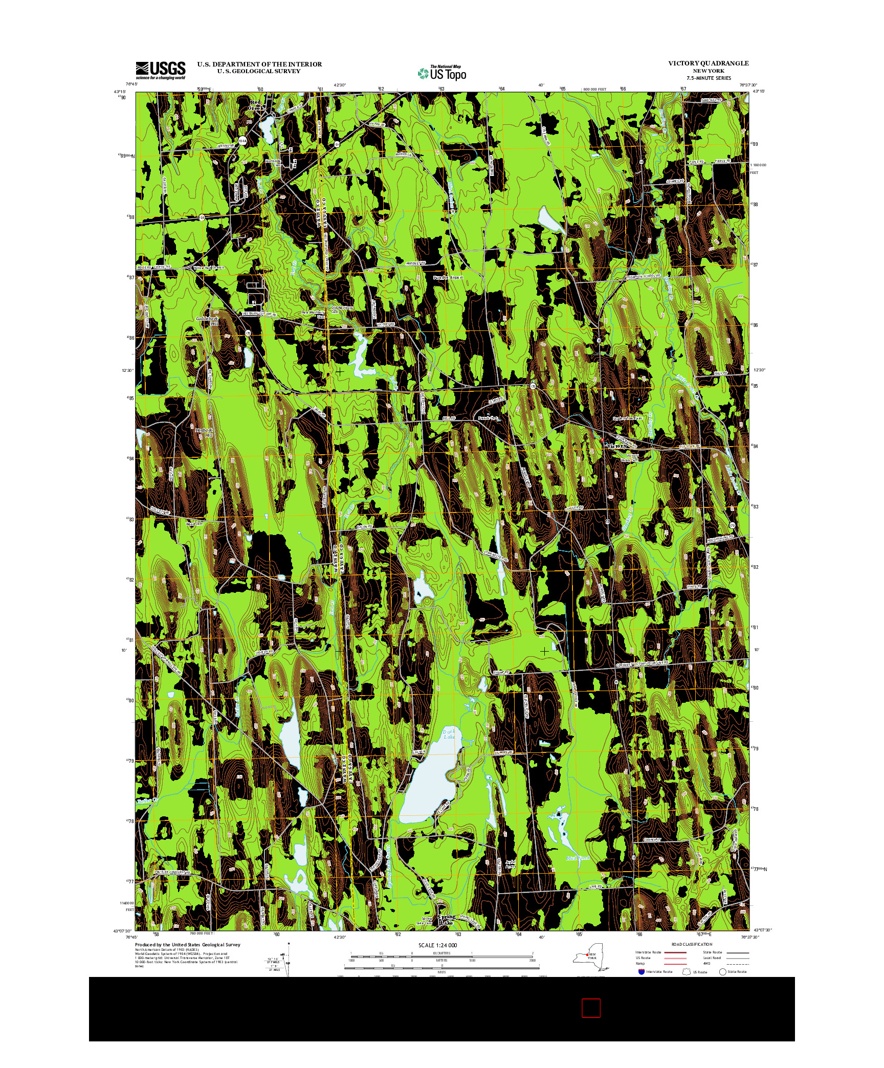 USGS US TOPO 7.5-MINUTE MAP FOR VICTORY, NY 2013