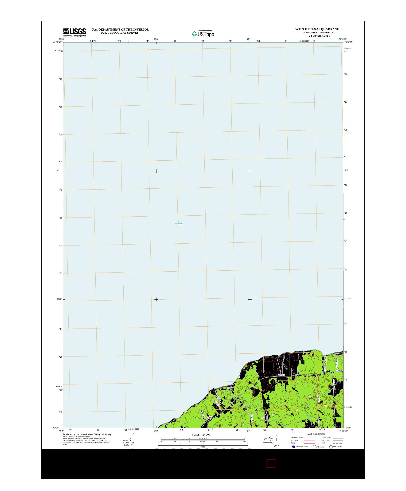 USGS US TOPO 7.5-MINUTE MAP FOR WEST OF TEXAS, NY 2013