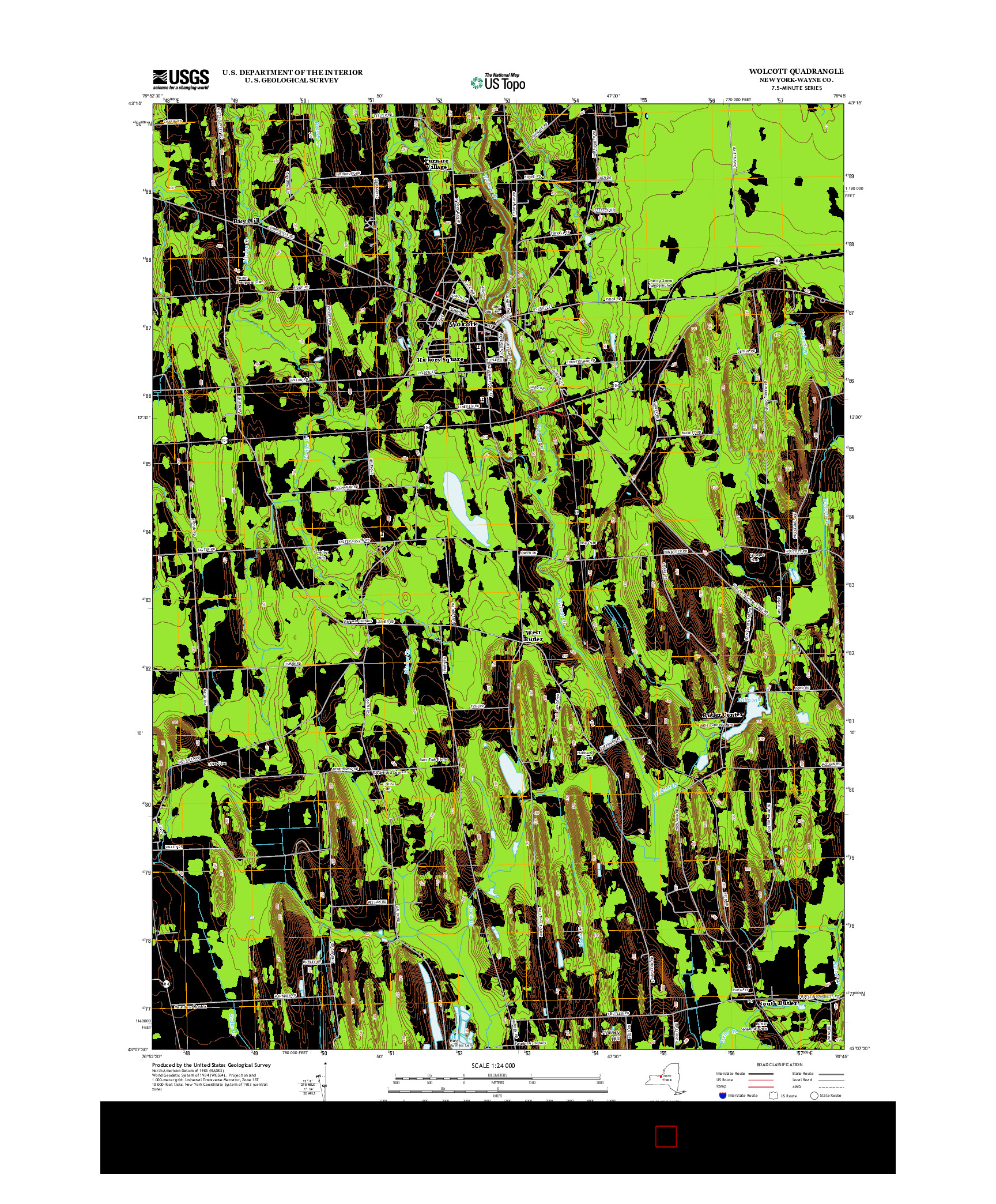 USGS US TOPO 7.5-MINUTE MAP FOR WOLCOTT, NY 2013