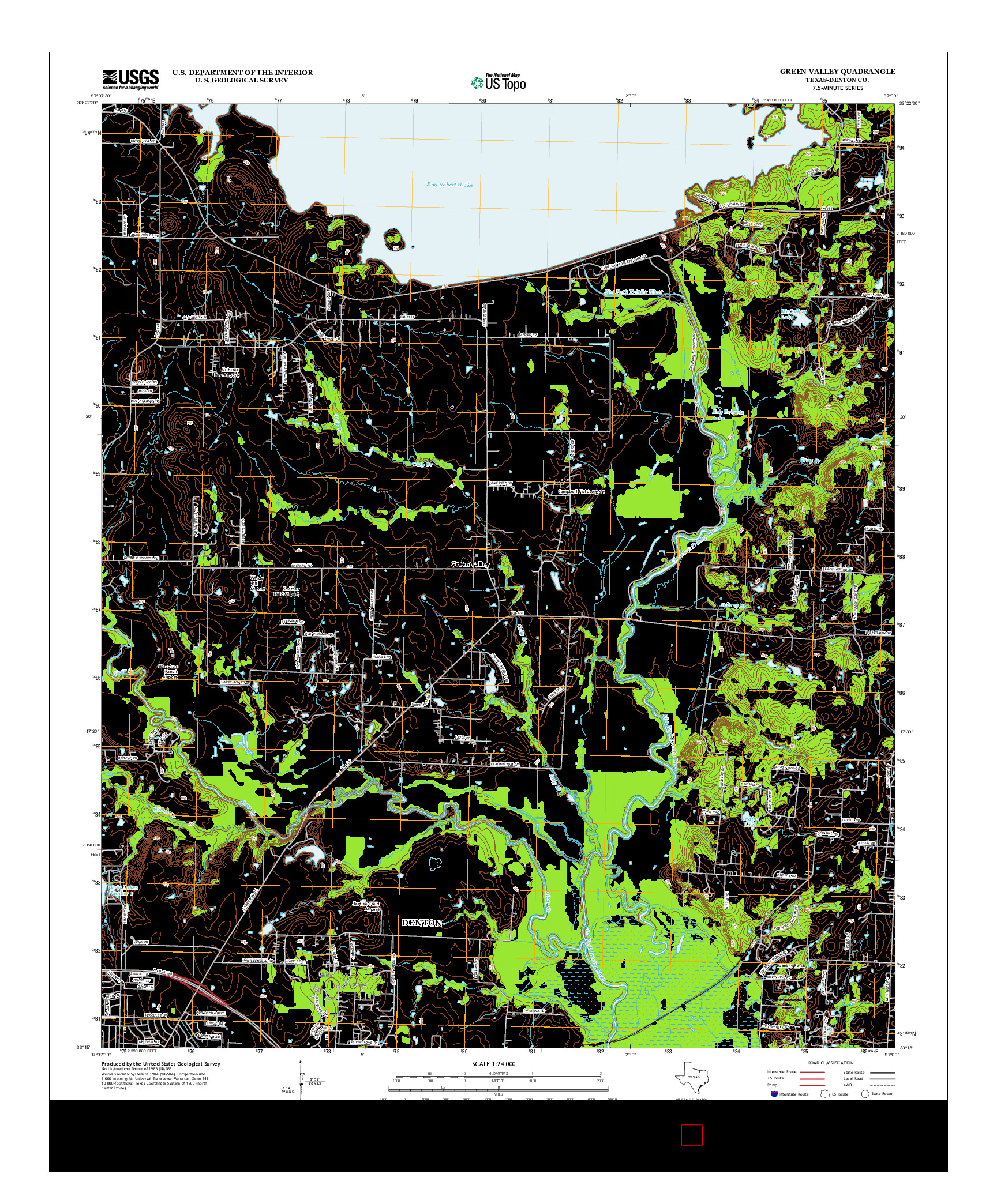 USGS US TOPO 7.5-MINUTE MAP FOR GREEN VALLEY, TX 2013