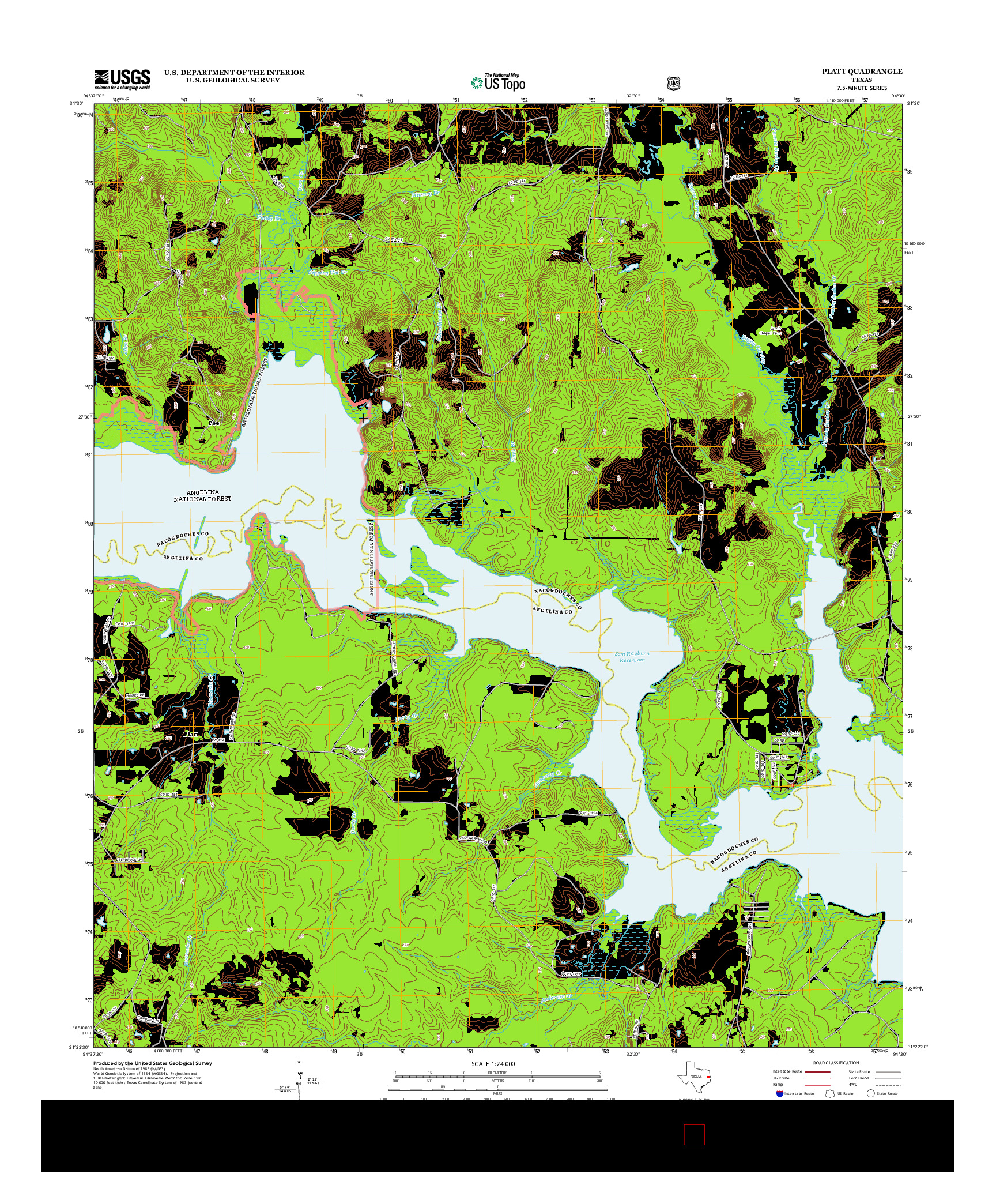 USGS US TOPO 7.5-MINUTE MAP FOR PLATT, TX 2013
