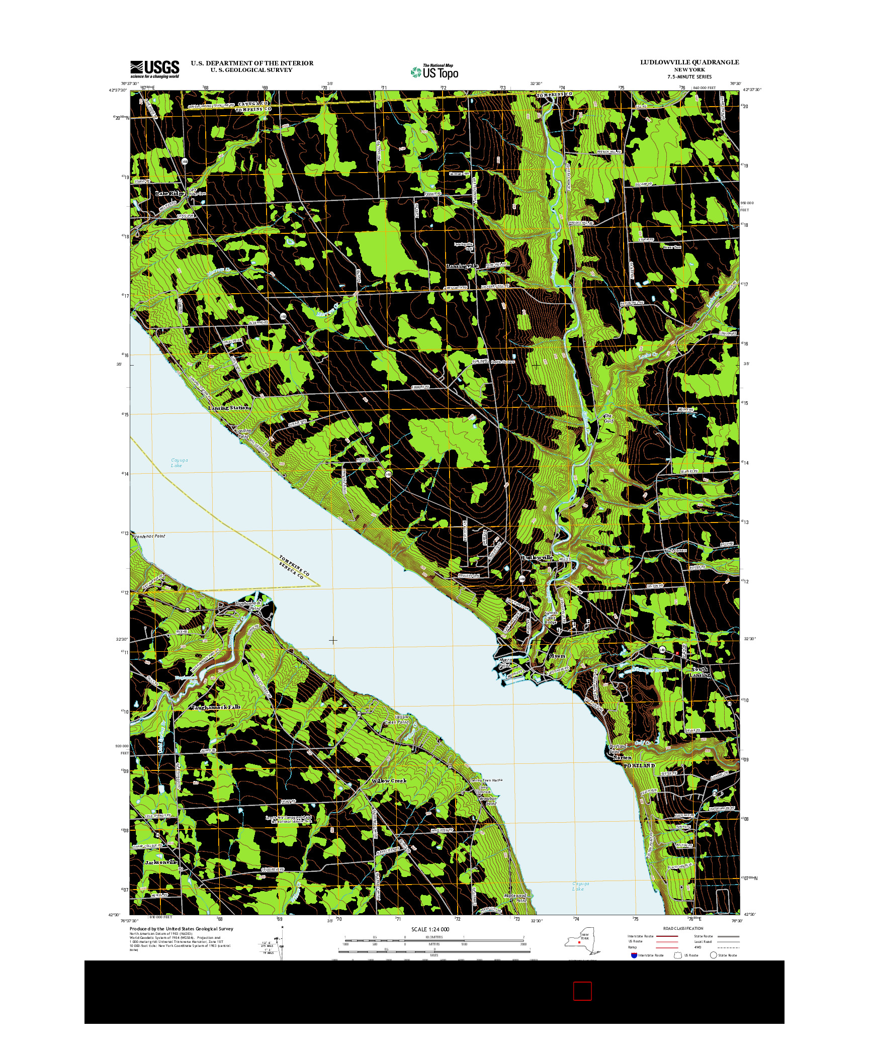 USGS US TOPO 7.5-MINUTE MAP FOR LUDLOWVILLE, NY 2013