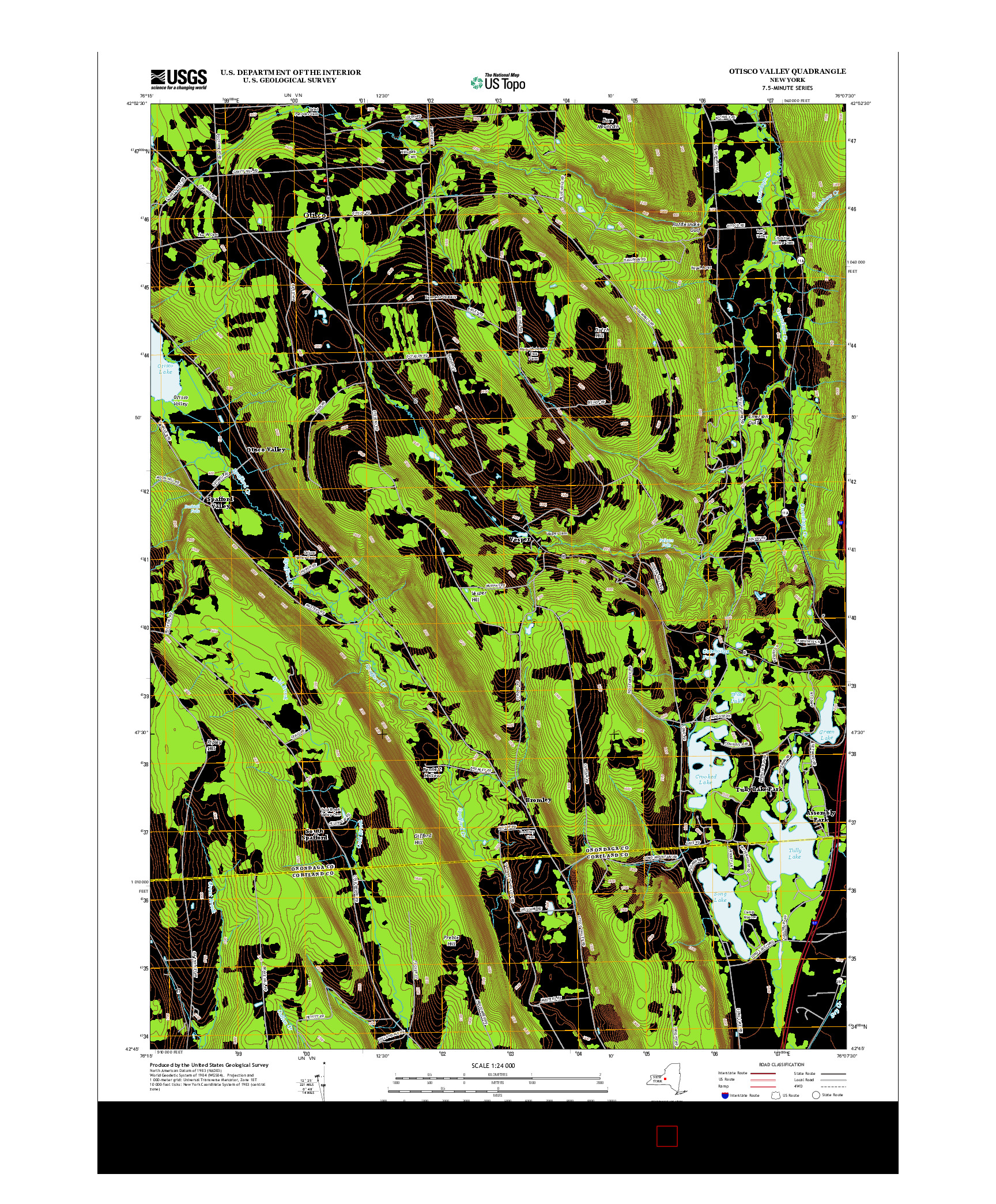 USGS US TOPO 7.5-MINUTE MAP FOR OTISCO VALLEY, NY 2013