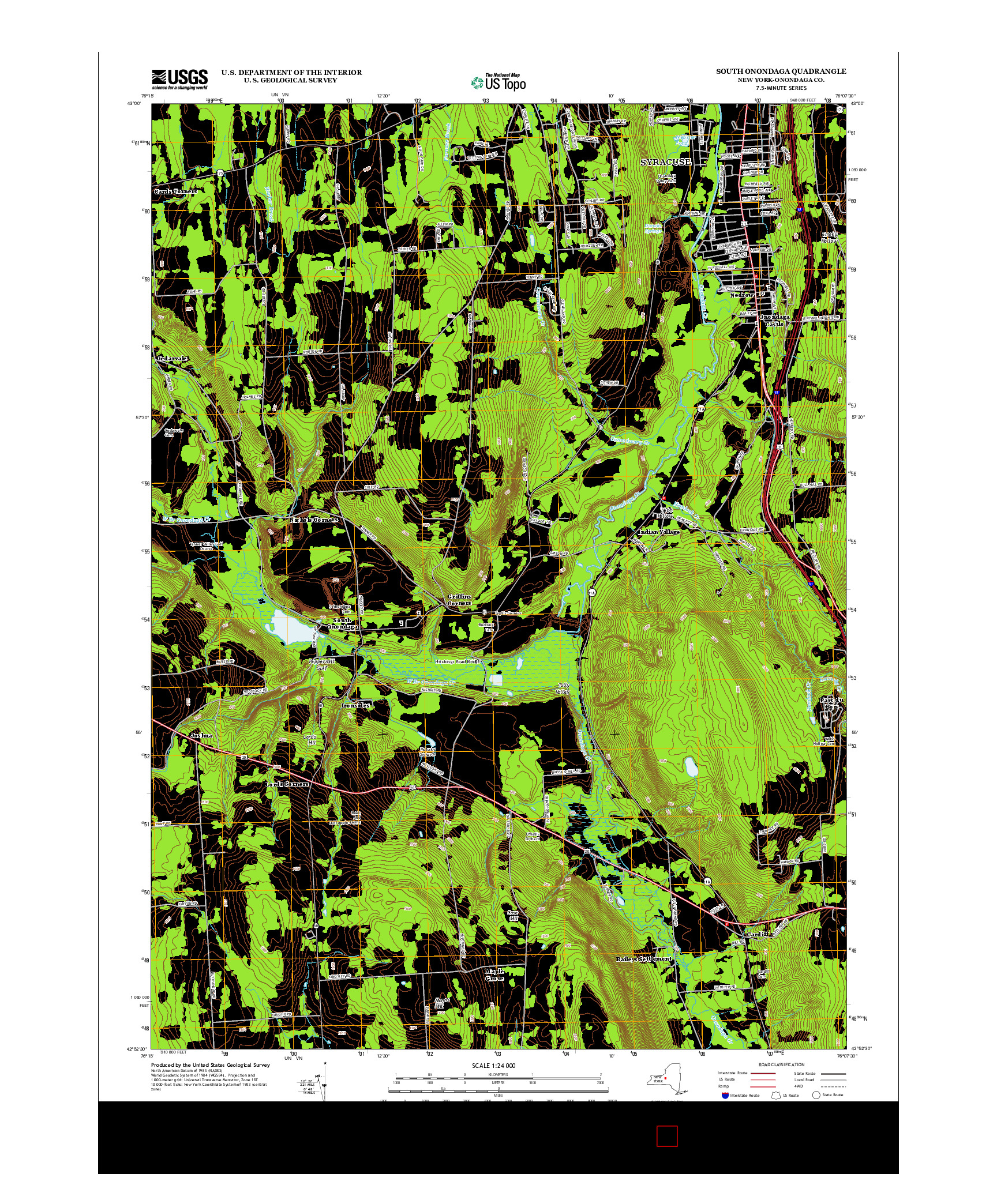 USGS US TOPO 7.5-MINUTE MAP FOR SOUTH ONONDAGA, NY 2013