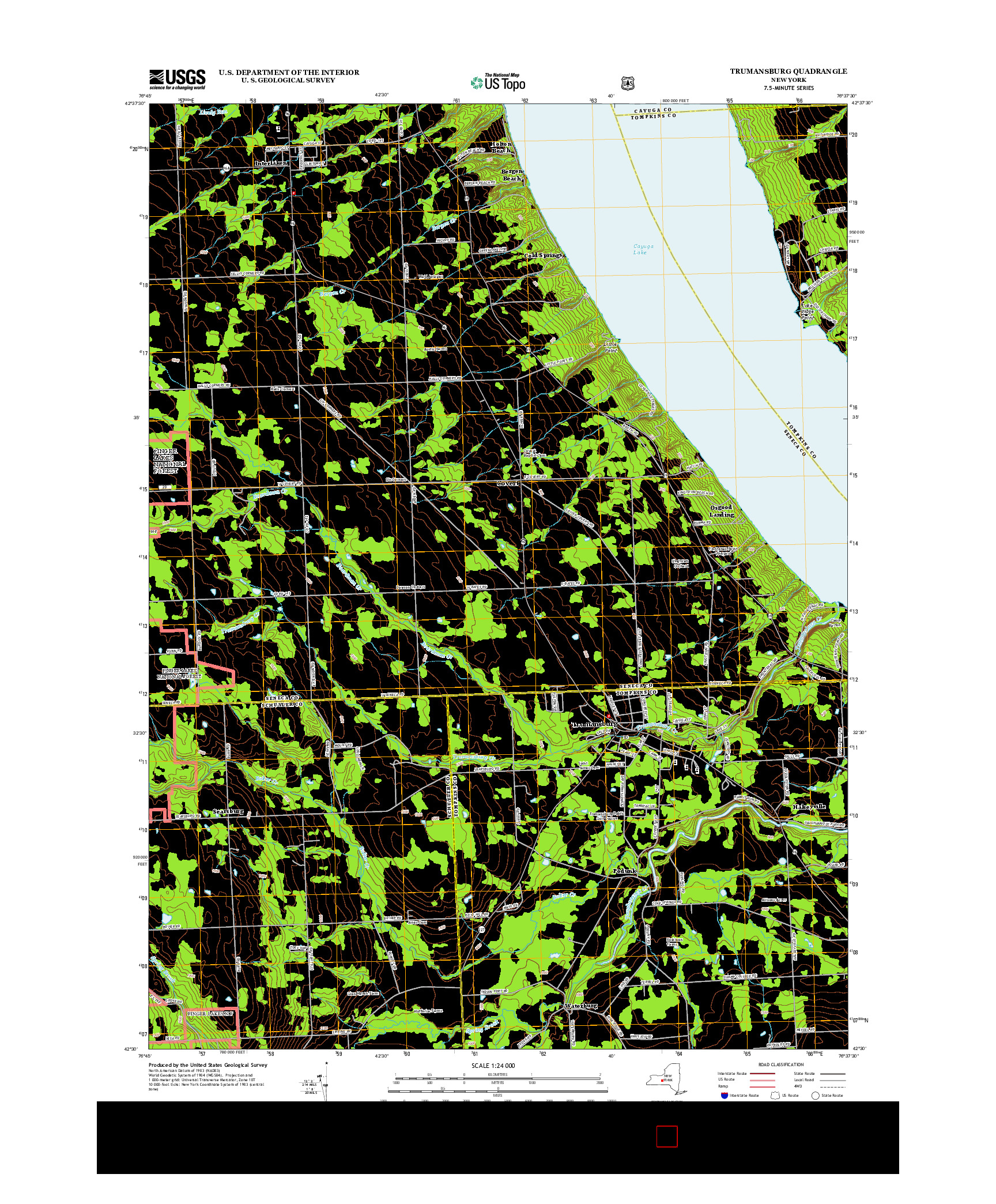 USGS US TOPO 7.5-MINUTE MAP FOR TRUMANSBURG, NY 2013