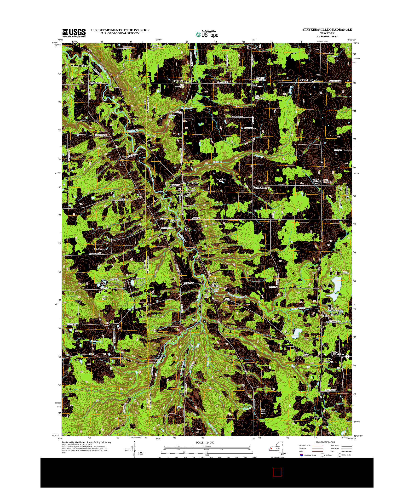USGS US TOPO 7.5-MINUTE MAP FOR STRYKERSVILLE, NY 2013